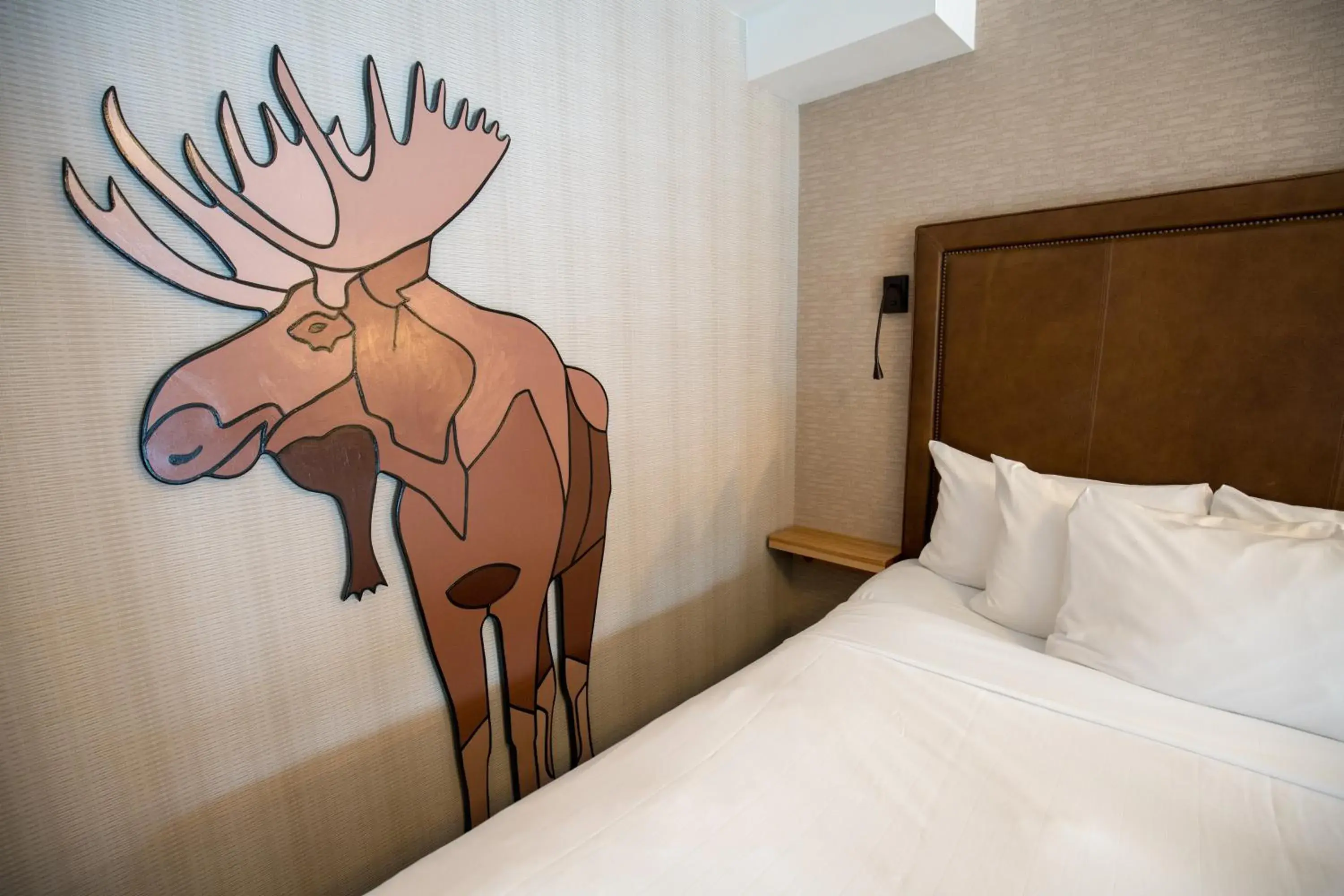 Decorative detail, Bed in Moose Hotel and Suites Decorative detail, Bed in Moose Hotel and Suites