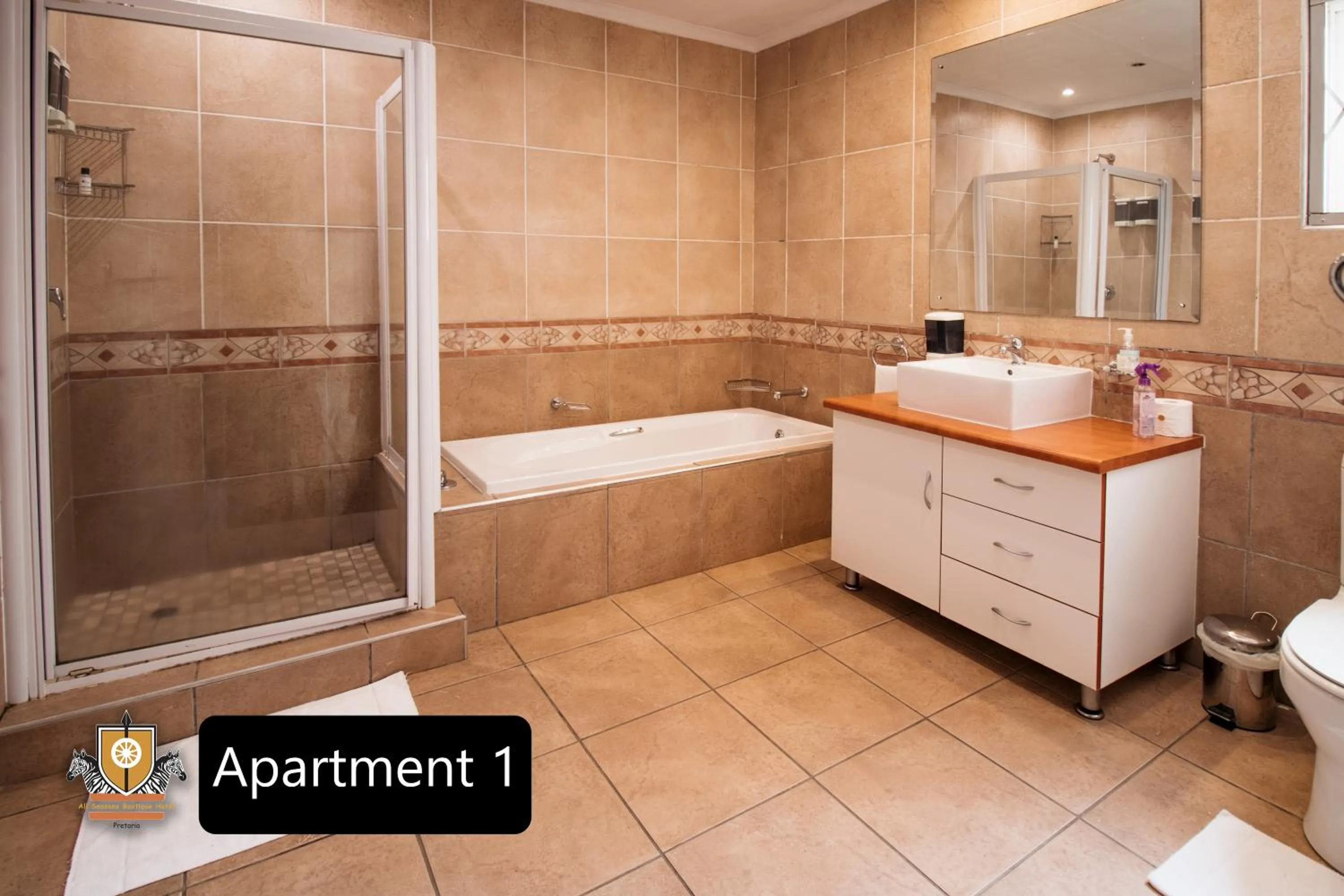 Bathroom in All Seasons Boutique Hotel - Sustainable Electricity and Water