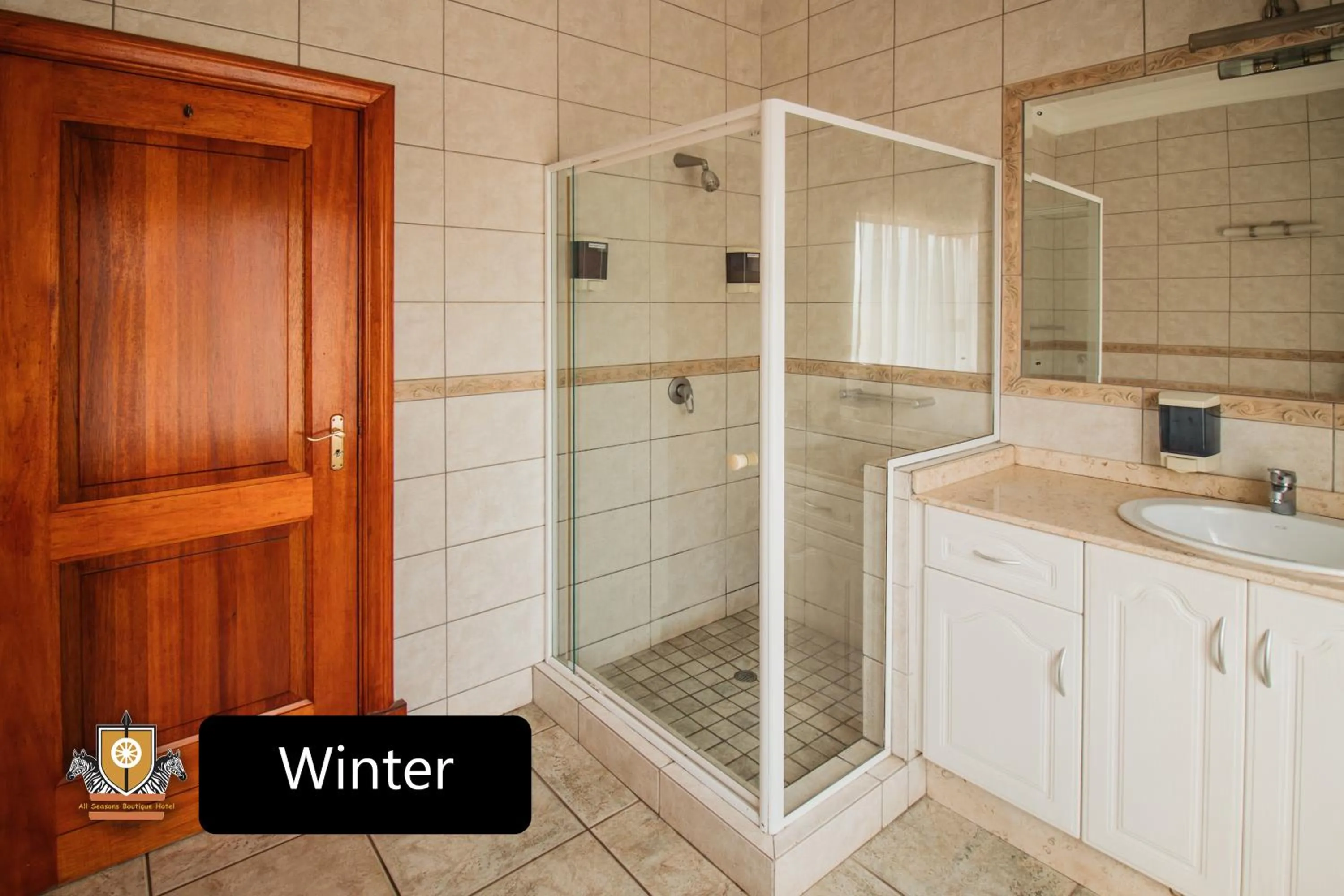 Bathroom in All Seasons Boutique Hotel - Sustainable Electricity and Water