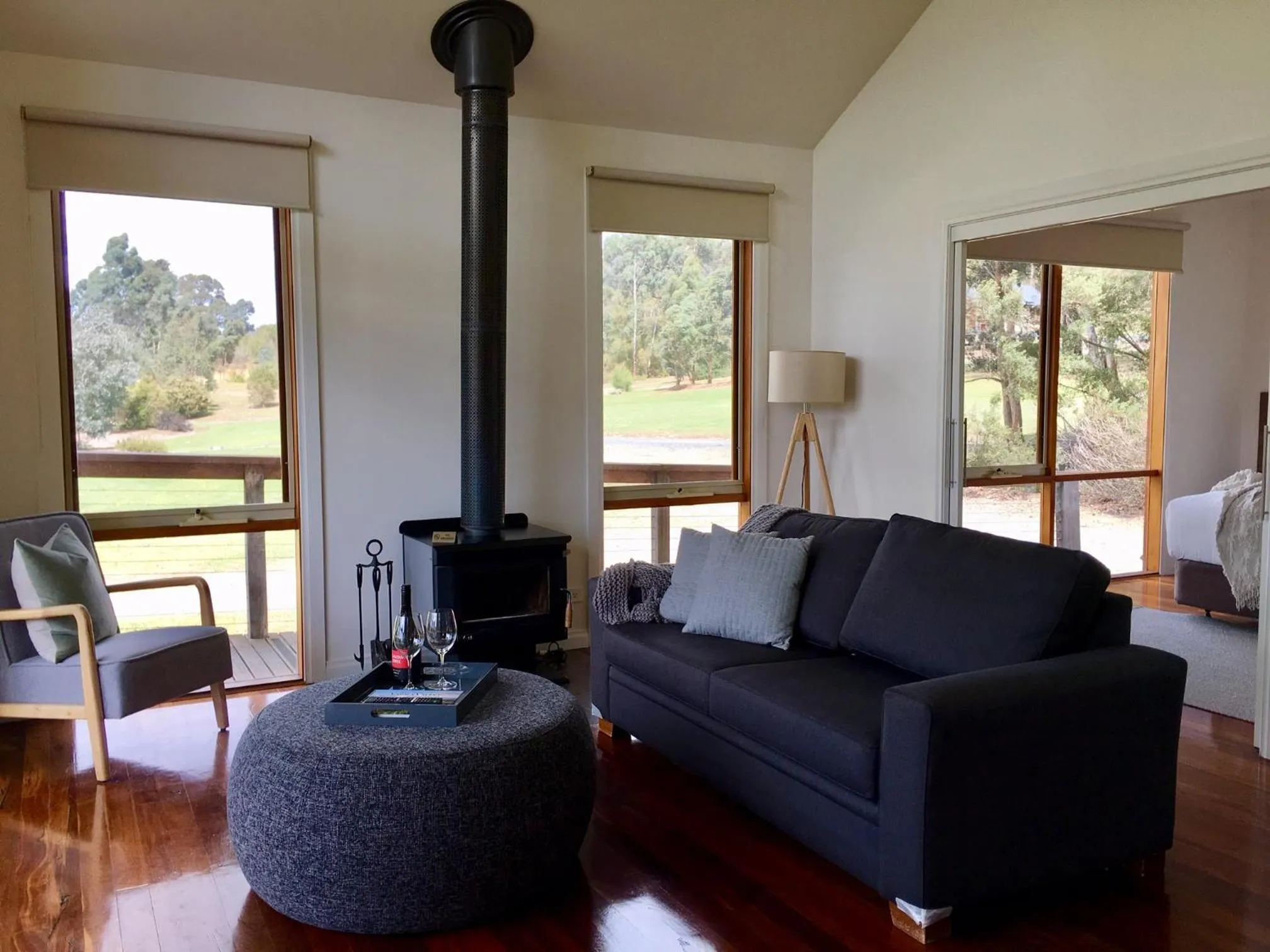 Bed in Yering Gorge Cottages