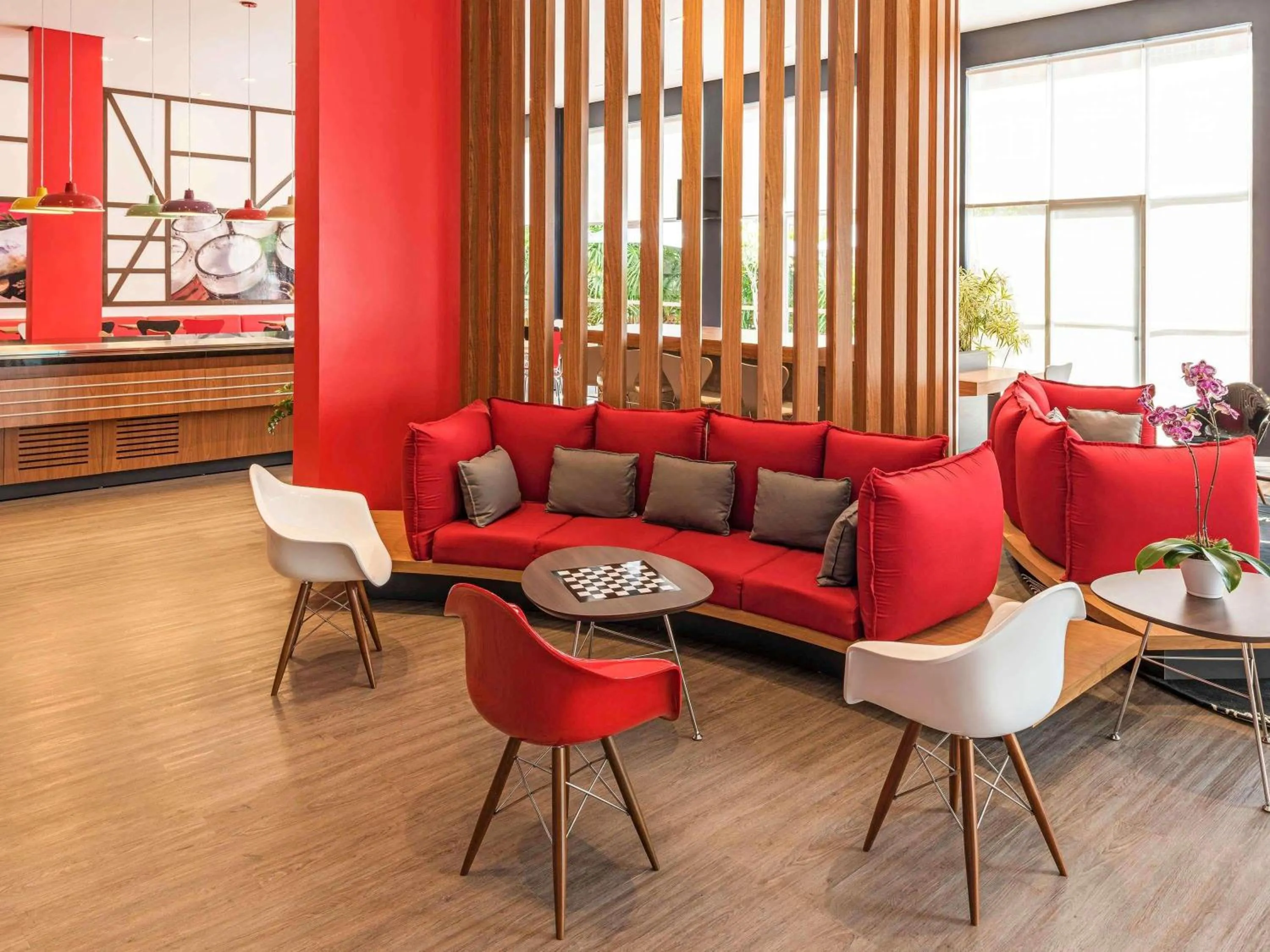 Lounge or bar in ibis Blumenau