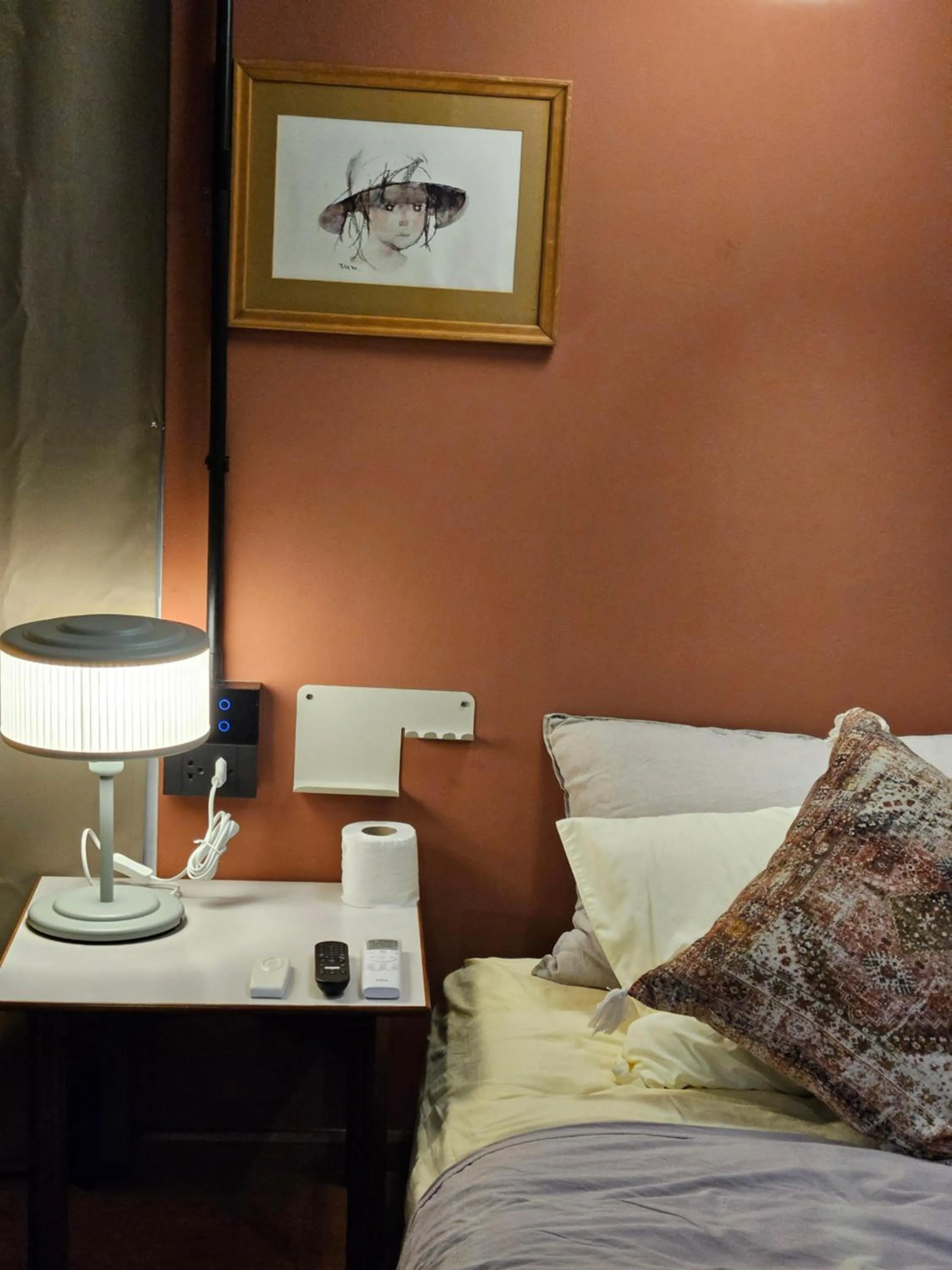 Decorative detail, Bed in 88 Fine Hotel @ Suratthani Airport