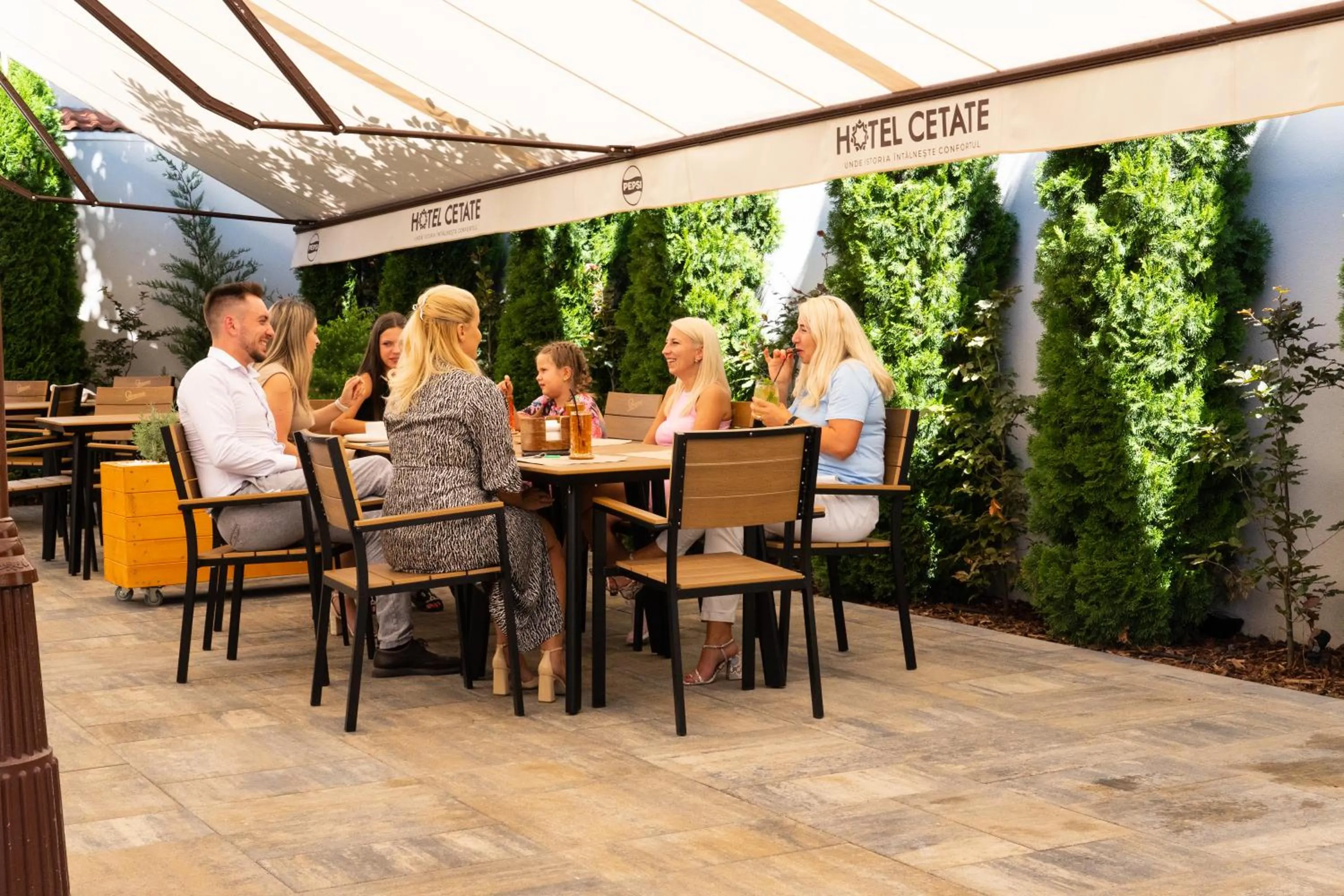 Patio in Hotel Cetate