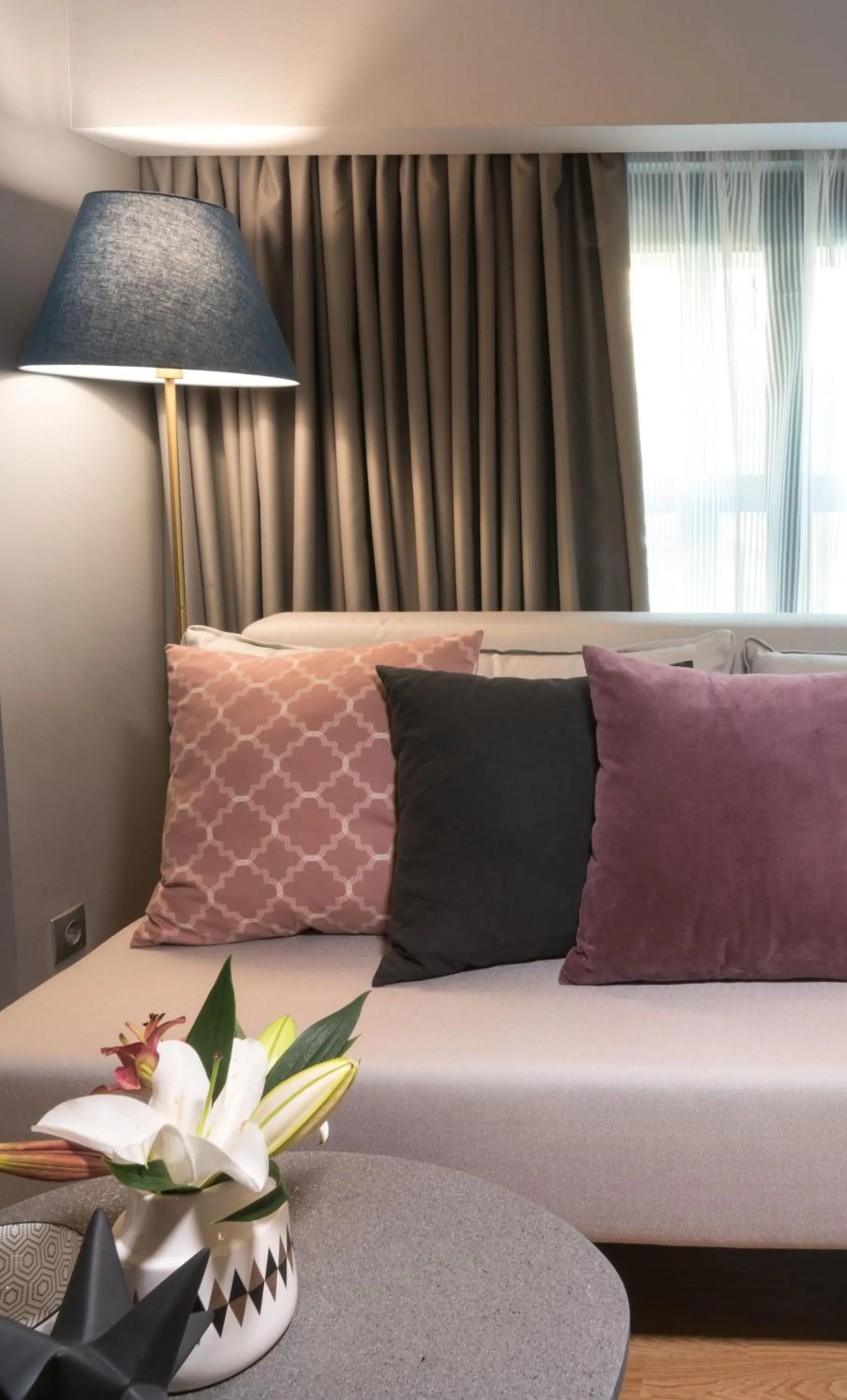 Seating area in 47 Luxury Suites