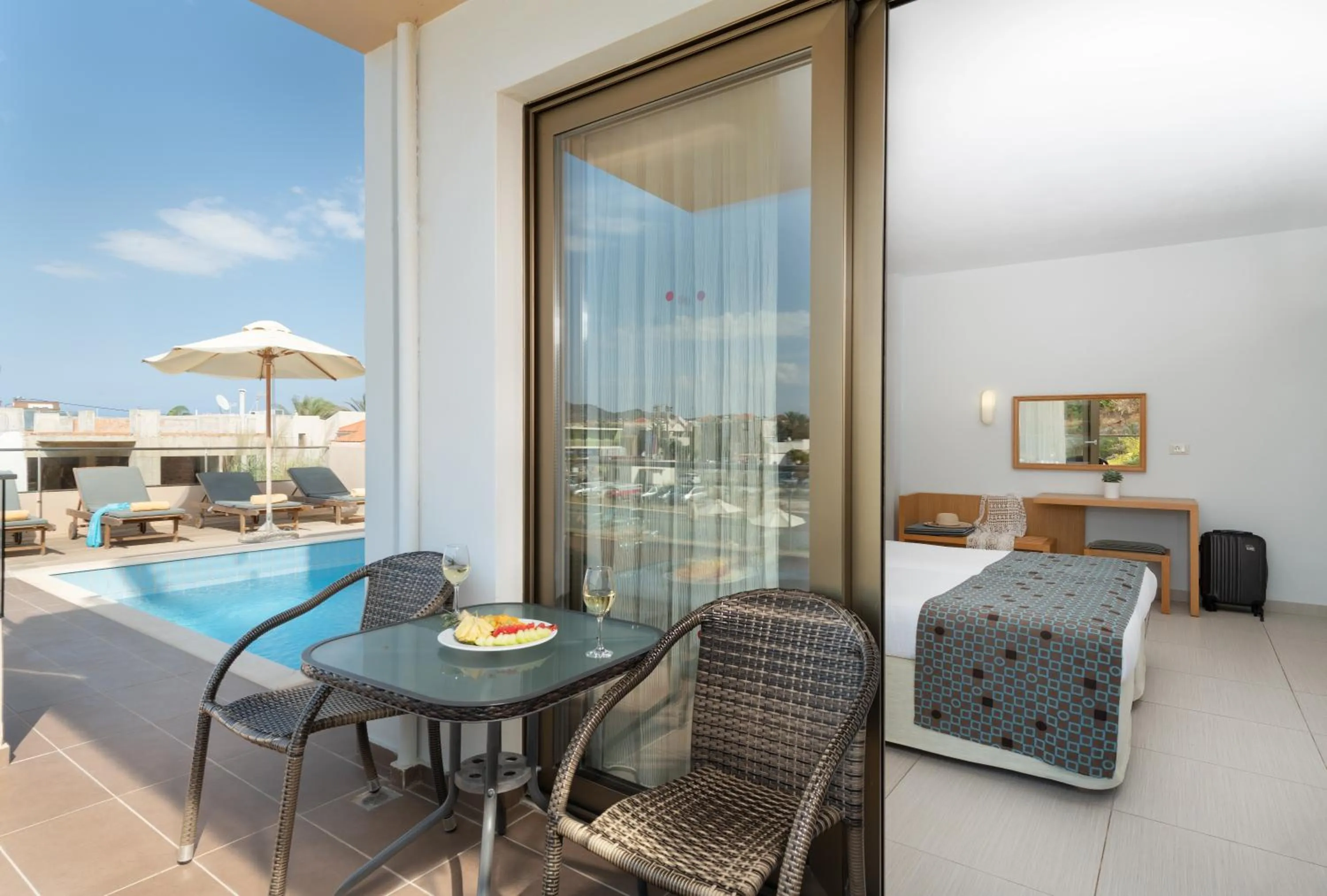 Balcony/Terrace in Iolida Beach by Smile Hotels