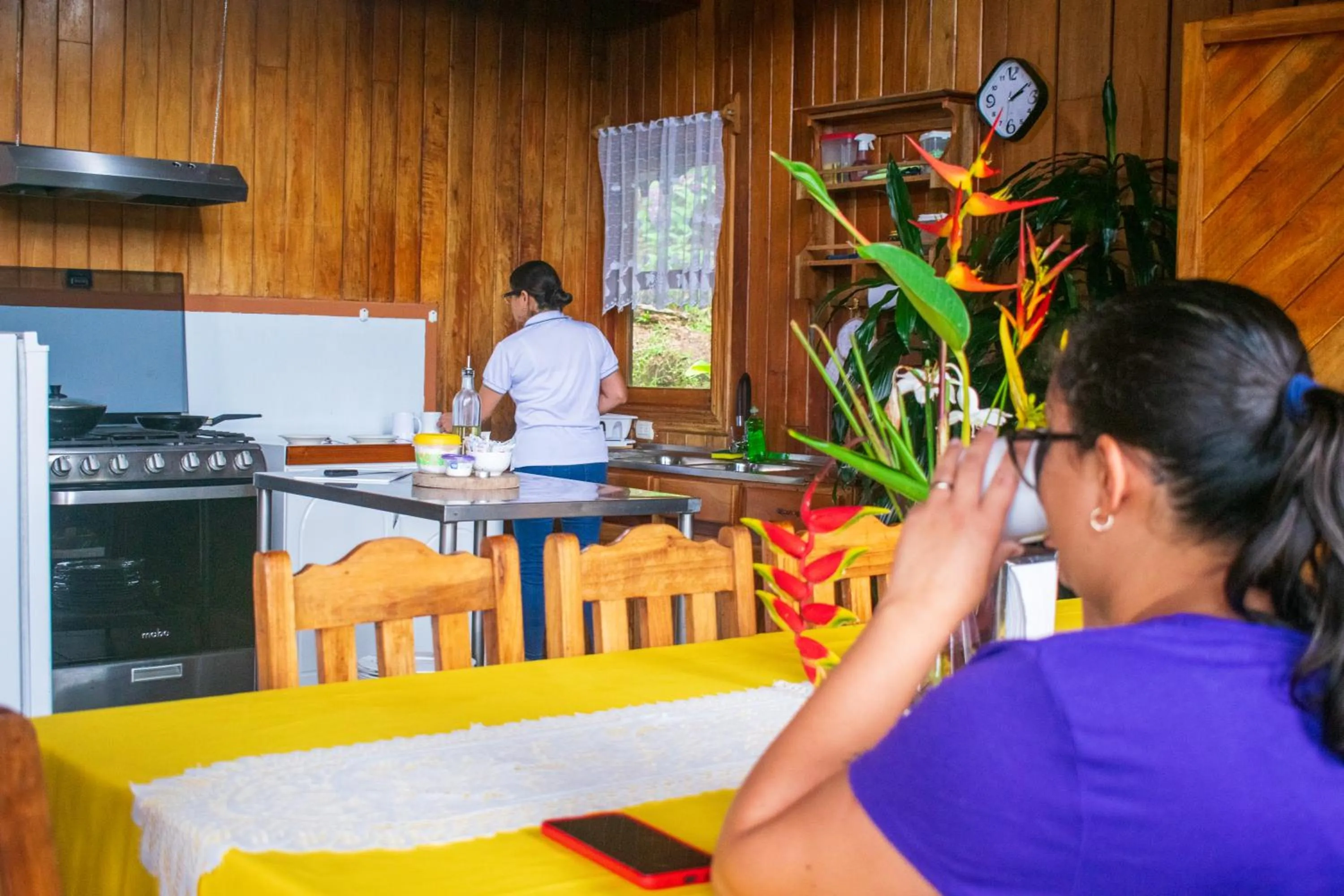 Kitchen or kitchenette in Hotel Claro de Luna