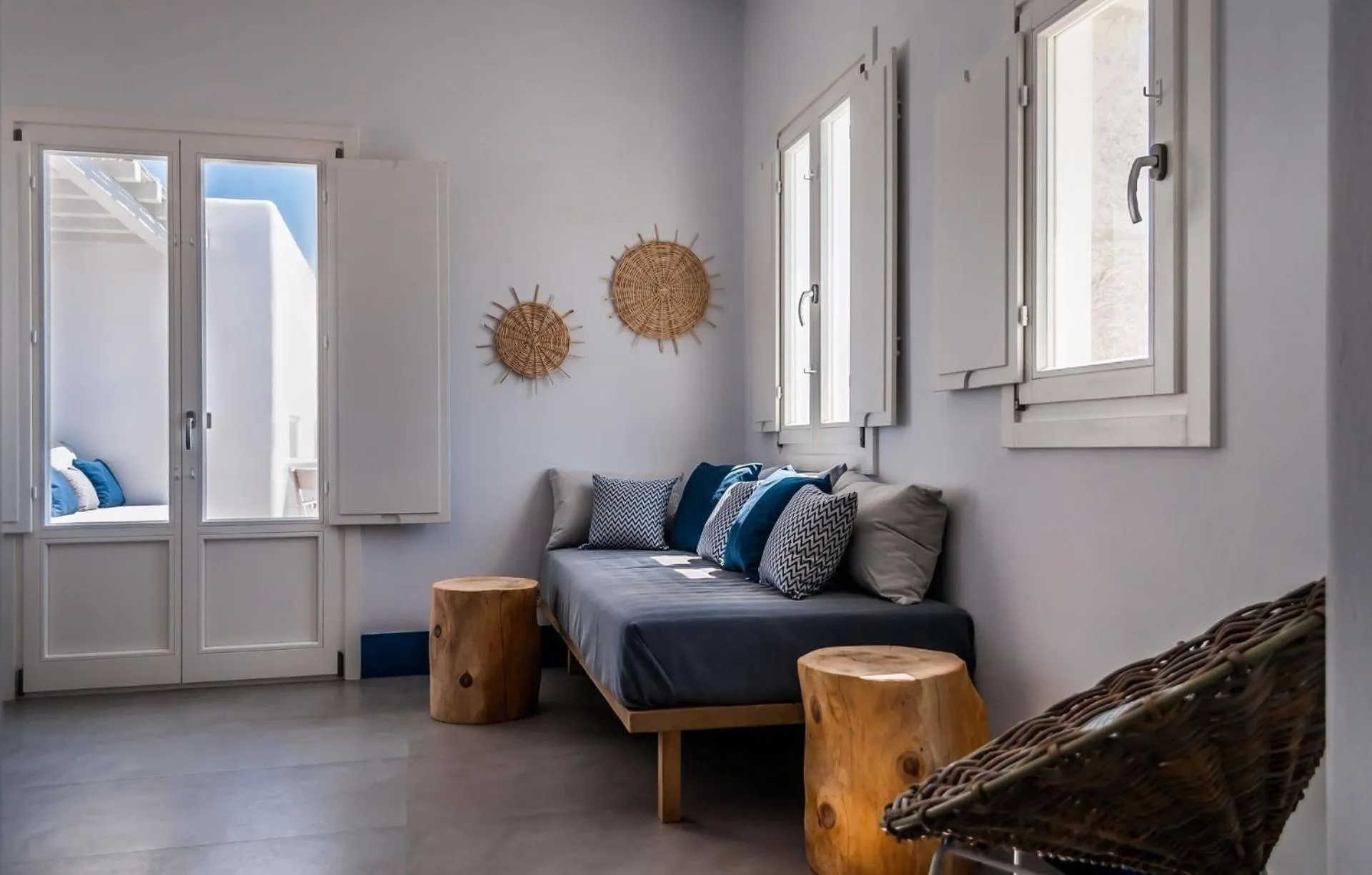 Seating area in Milos Breeze Boutique Hotel