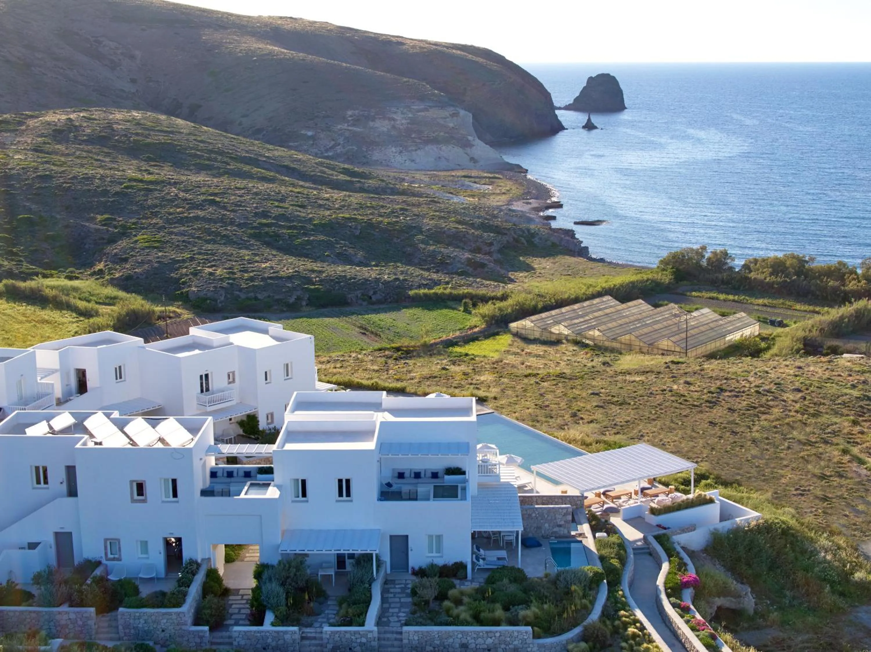 Bird's eye view in Milos Breeze Boutique Hotel