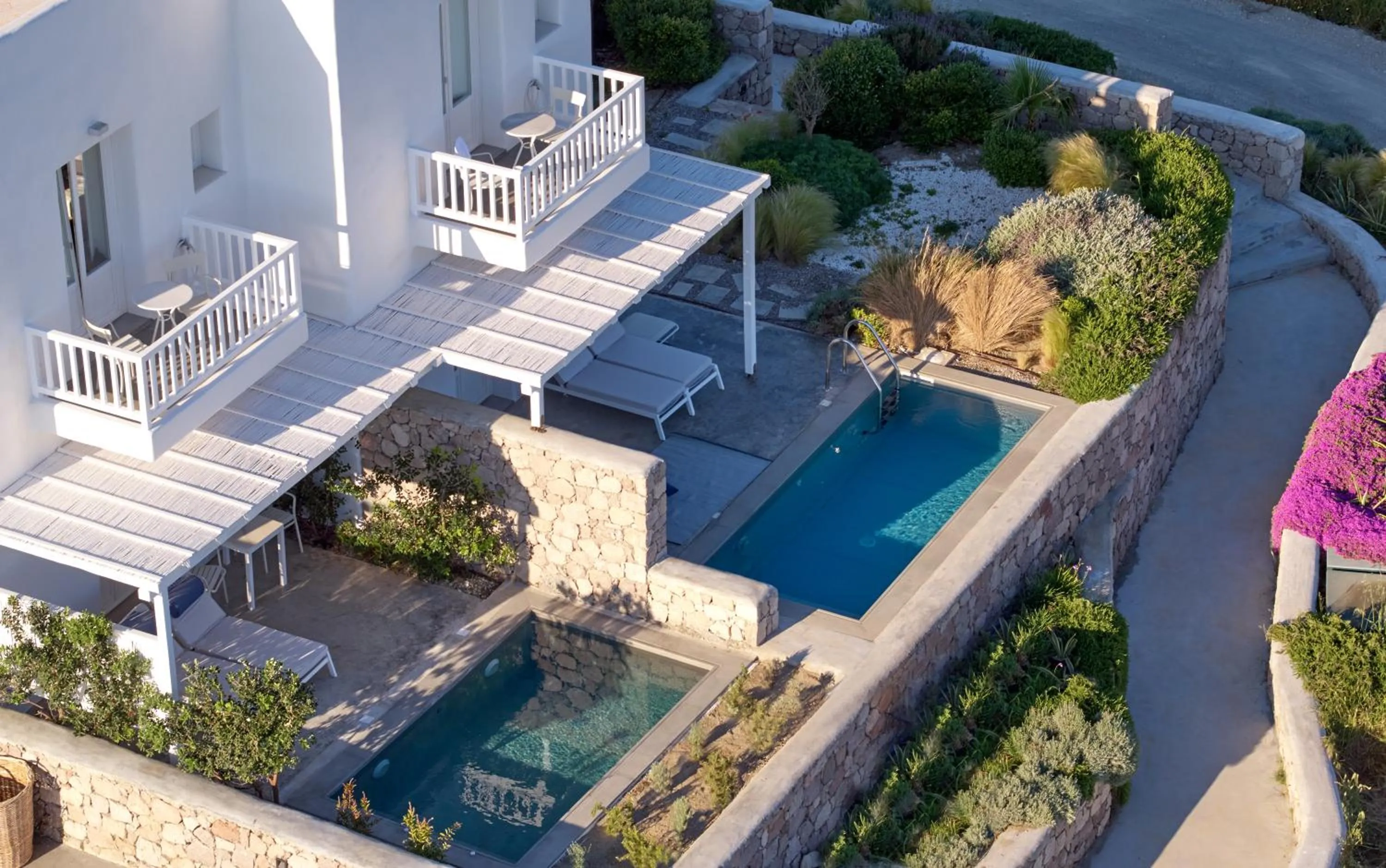 Bird's eye view in Milos Breeze Boutique Hotel
