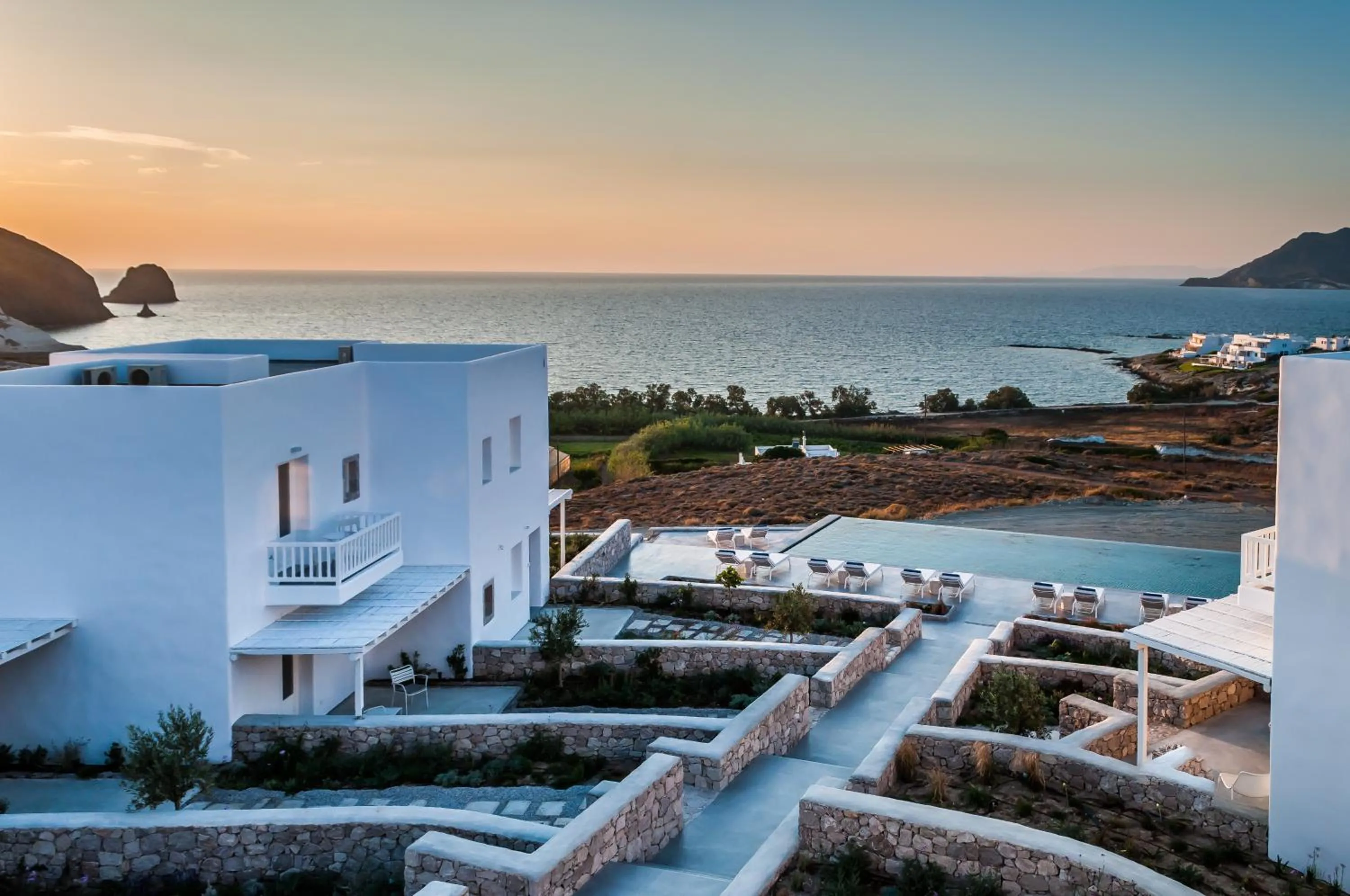Bird's eye view in Milos Breeze Boutique Hotel