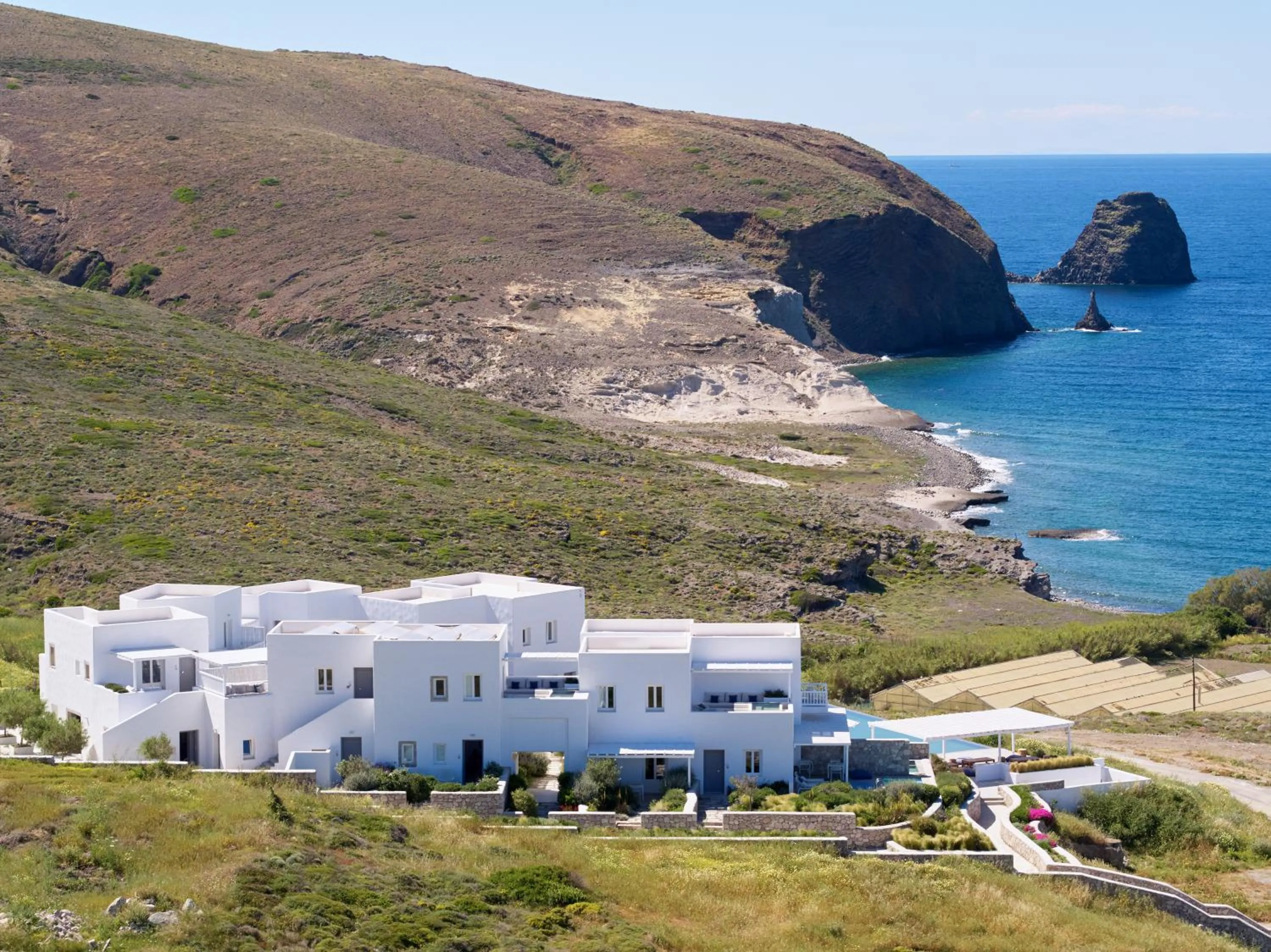Natural landscape in Milos Breeze Boutique Hotel