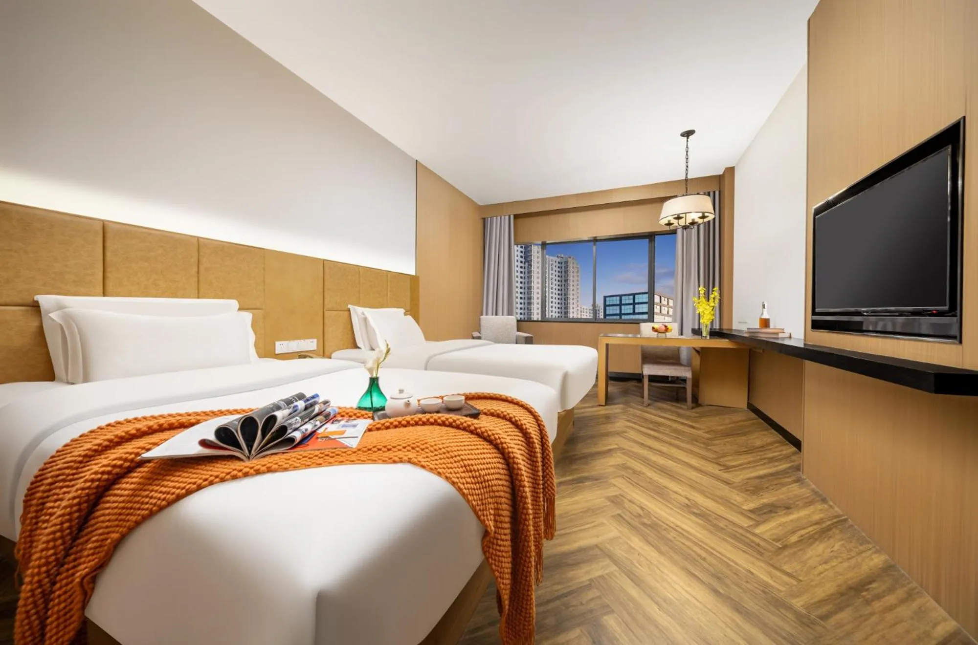 Bed in Mellow Orange Hotel
