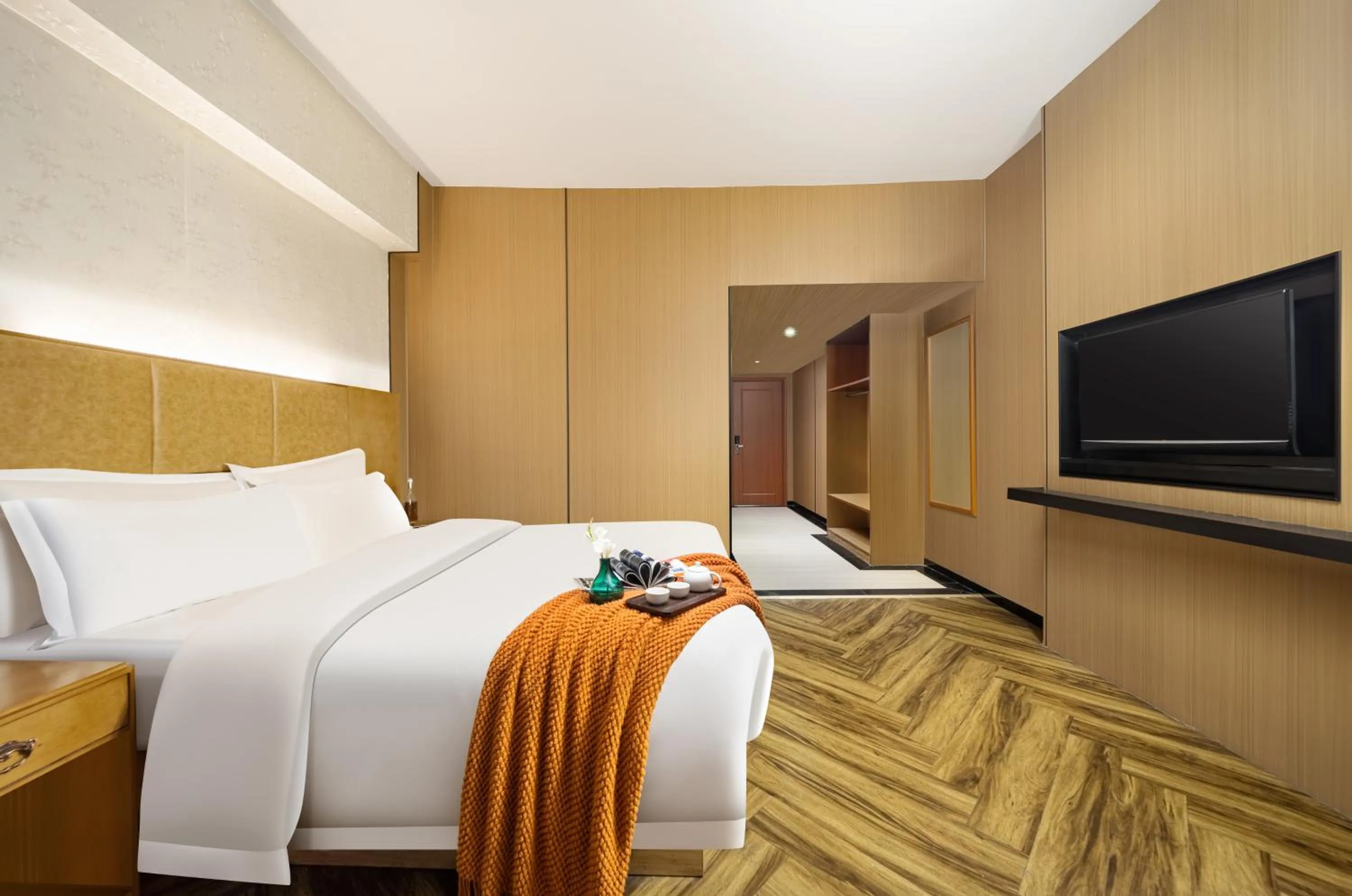 Bed in Mellow Orange Hotel