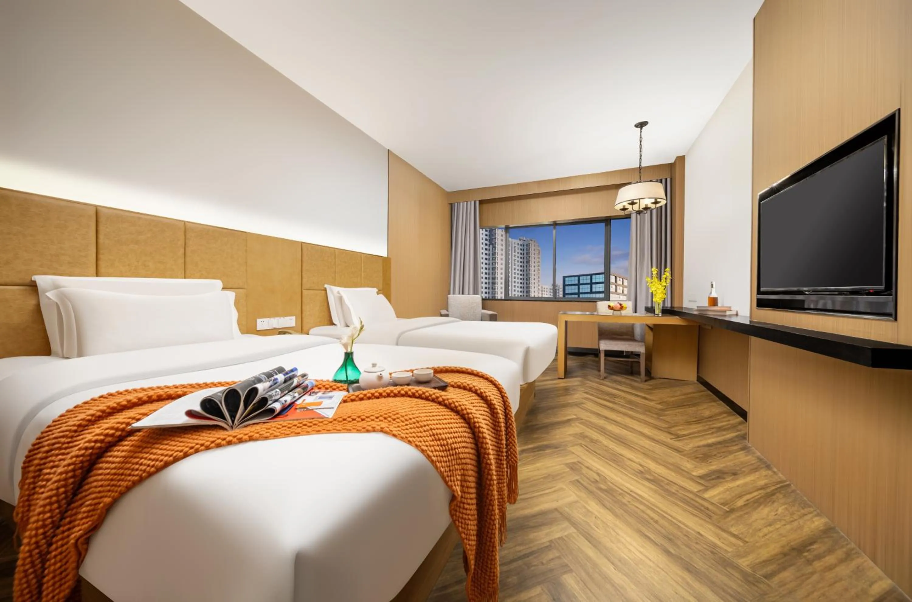 Bed in Mellow Orange Hotel