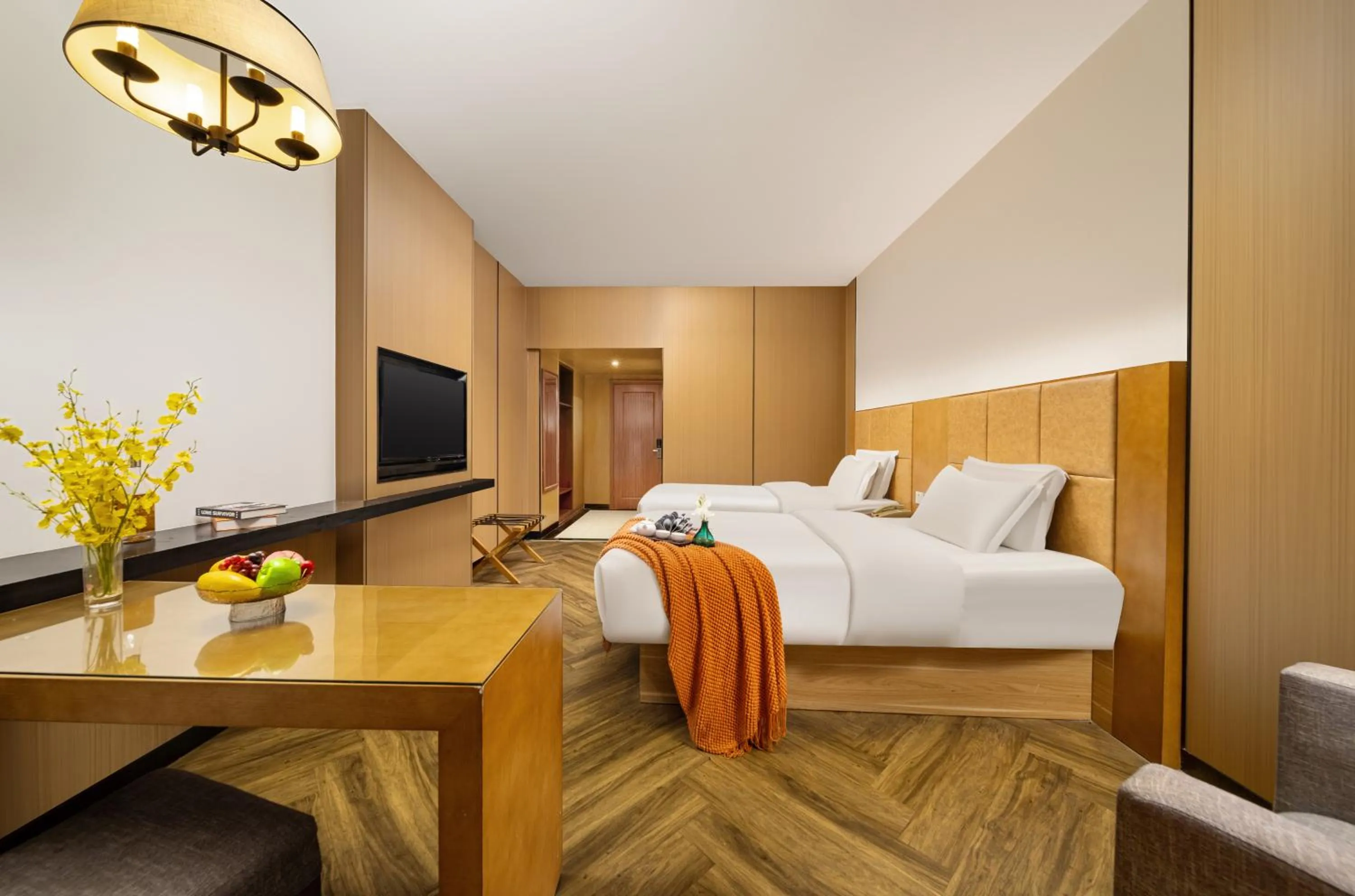 Bed in Mellow Orange Hotel
