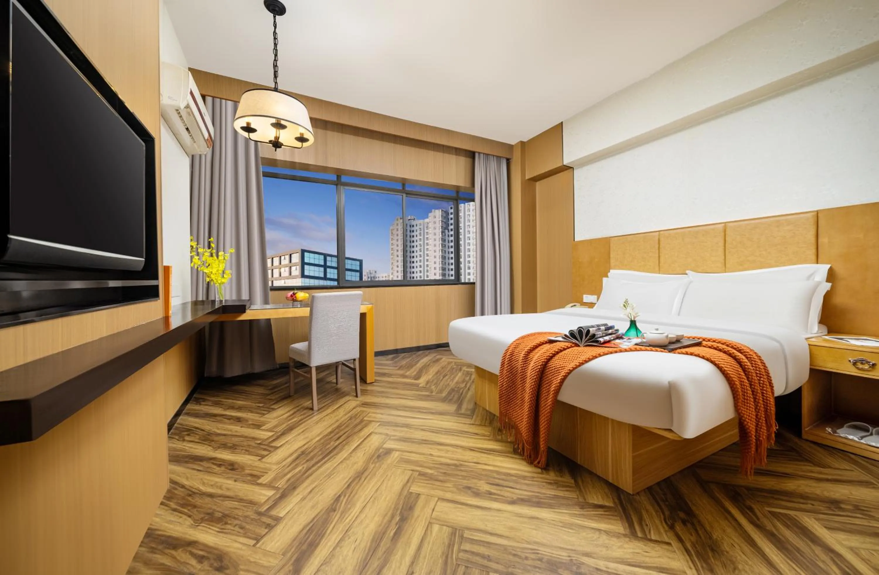 Bed in Mellow Orange Hotel