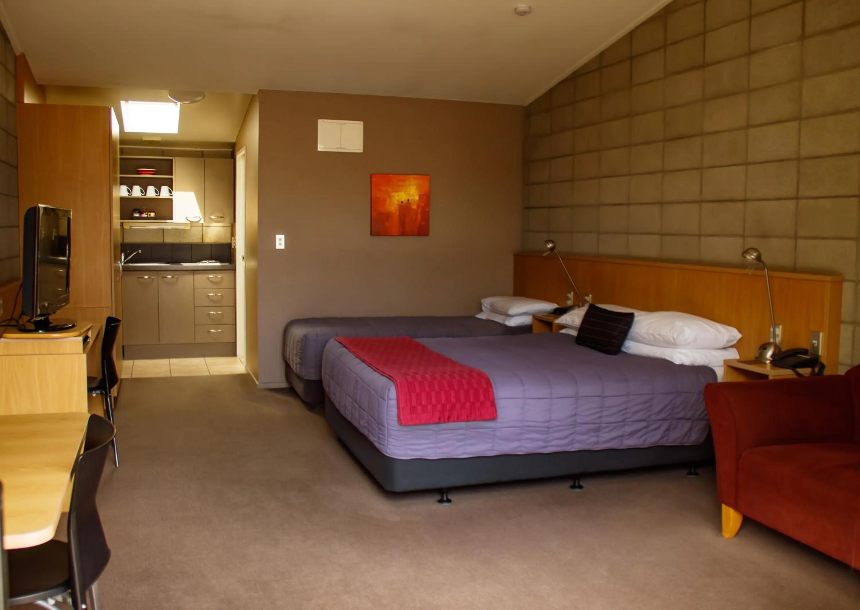 Living room, Bed in Kaiapoi on Williams Motel