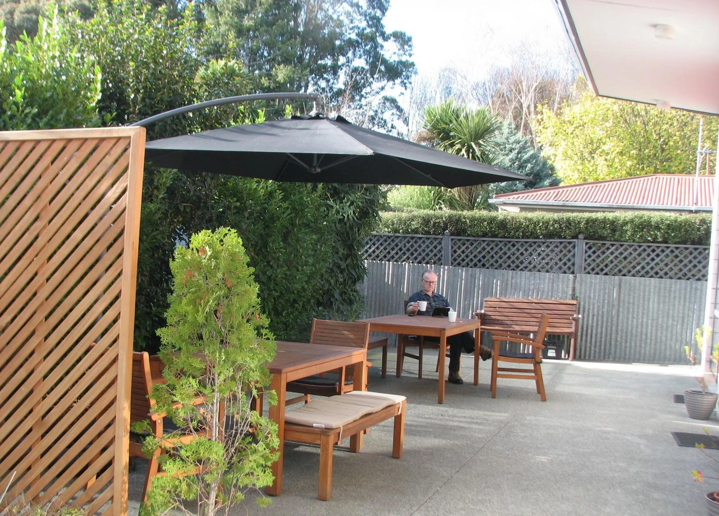 Patio in Kaiapoi on Williams Motel