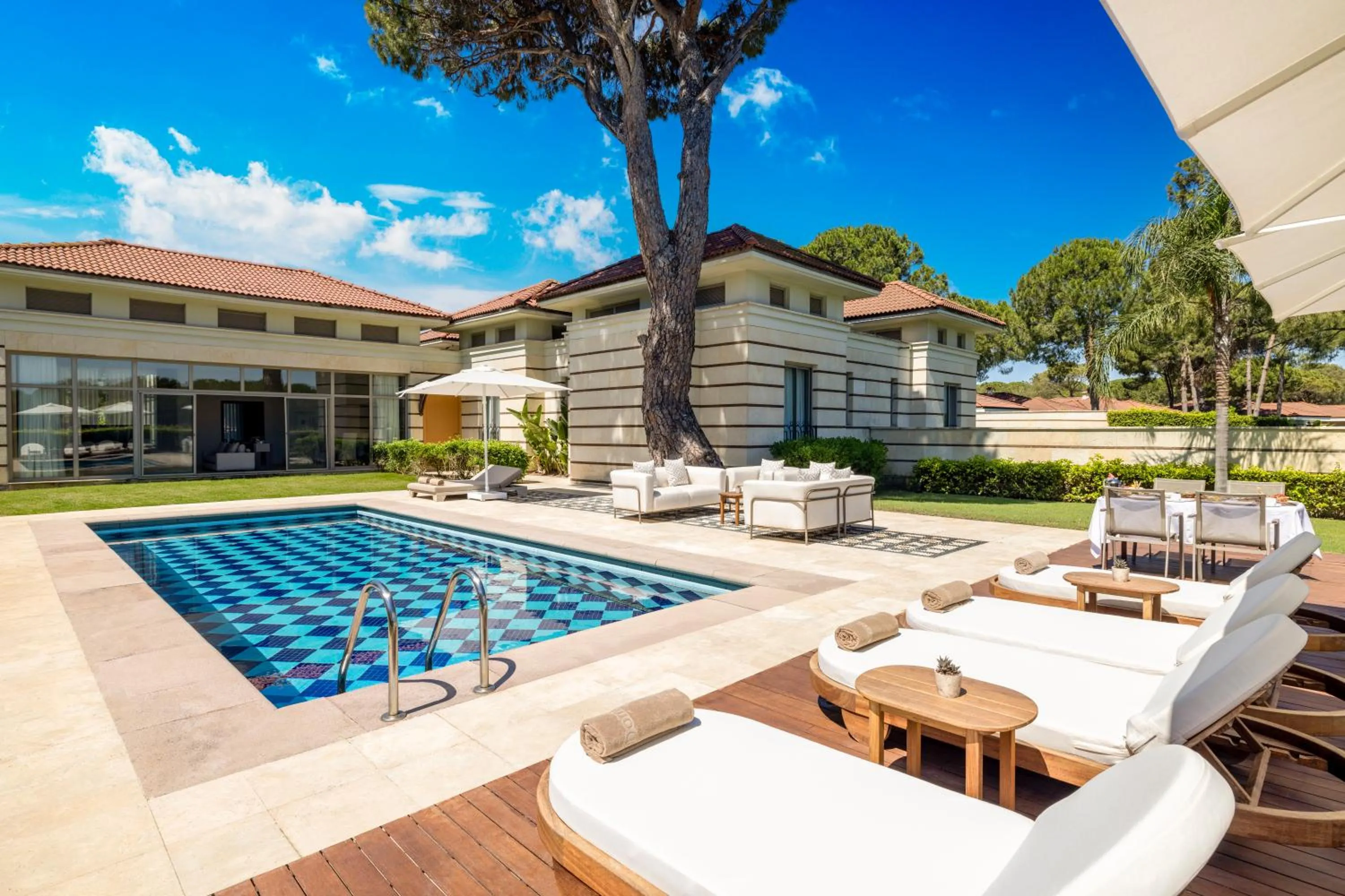 Patio in Kempinski Hotel The Dome Belek