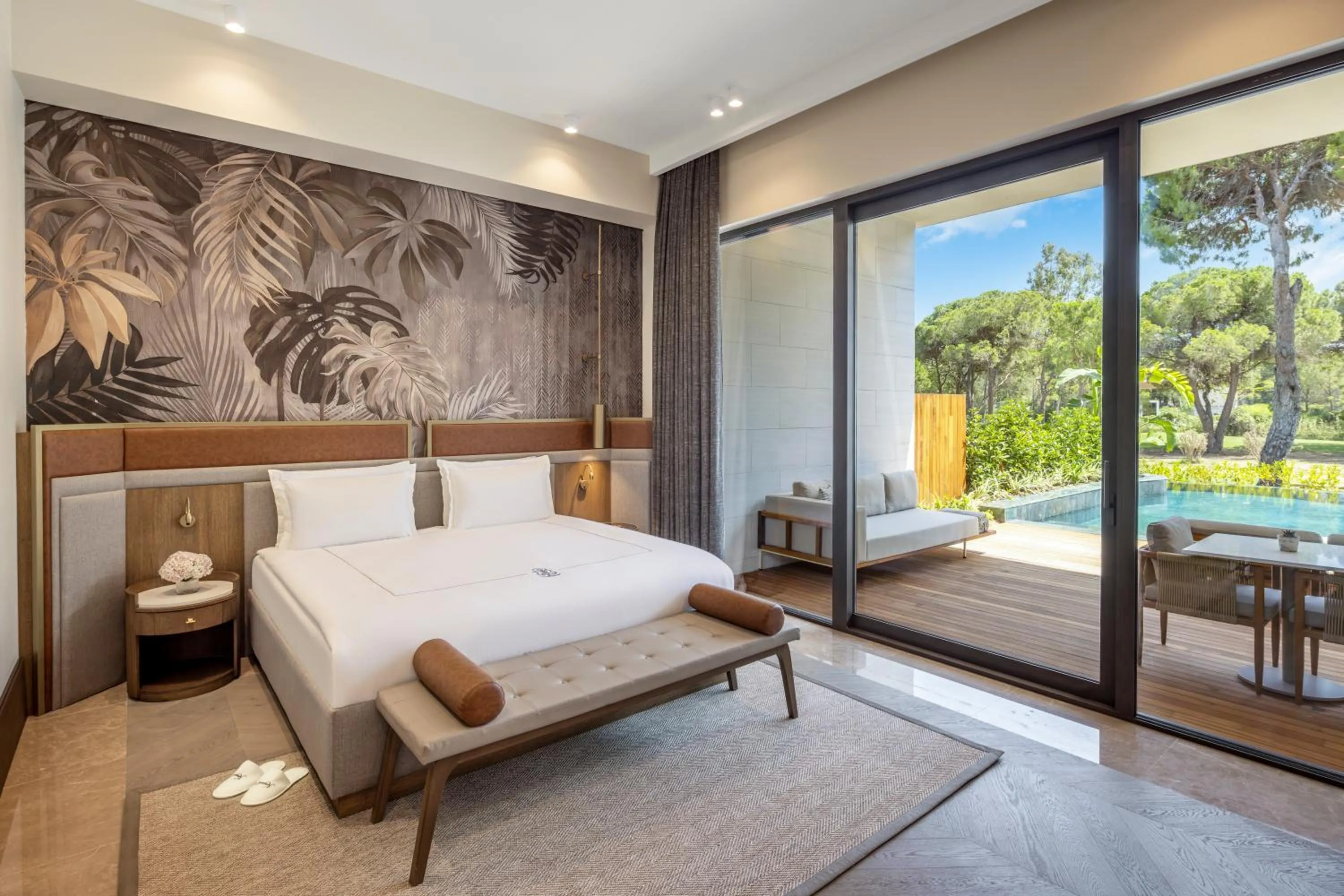 Patio, Bed in Kempinski Hotel The Dome Belek