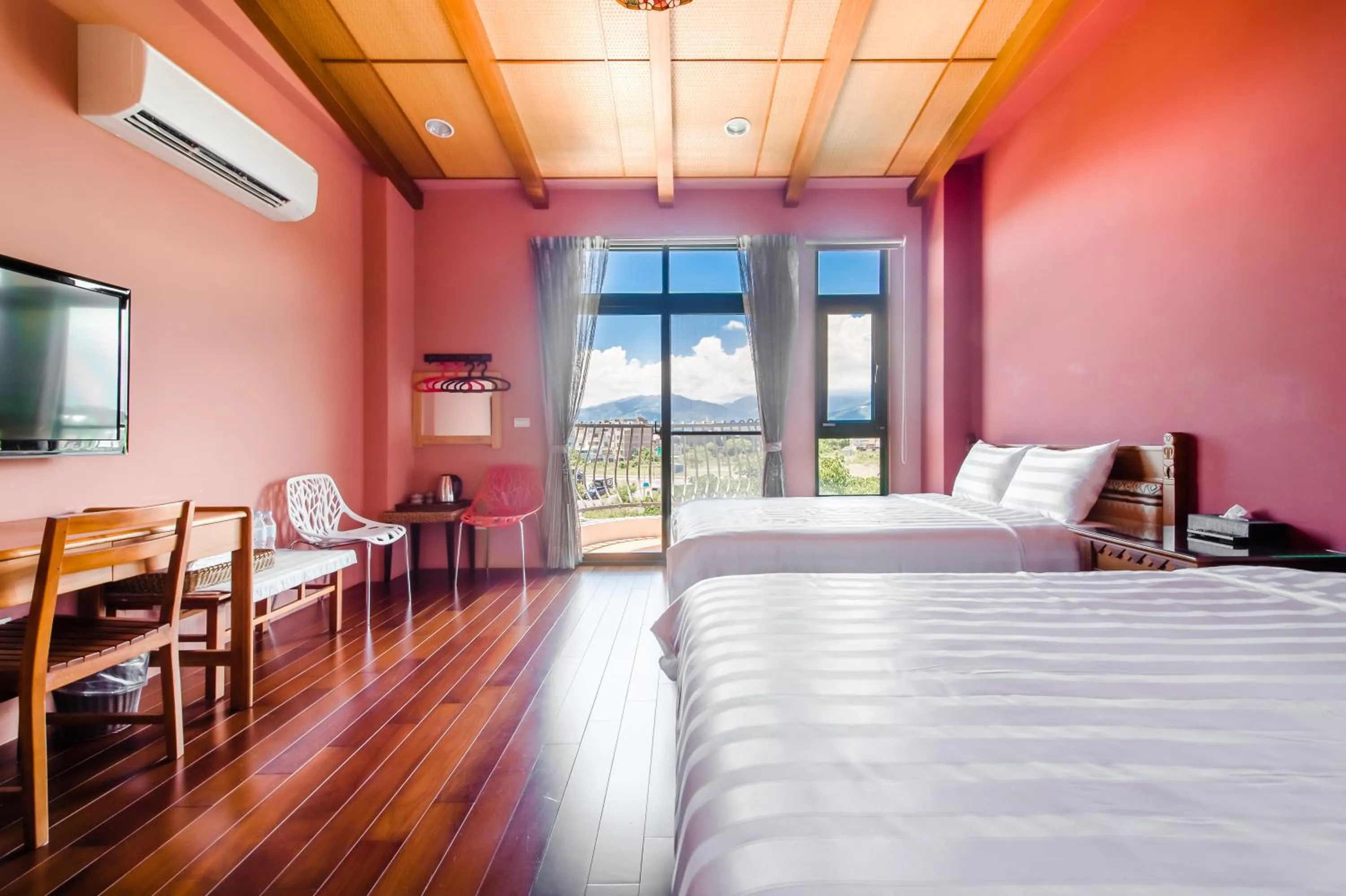 Bedroom, Bed in Summer Garden