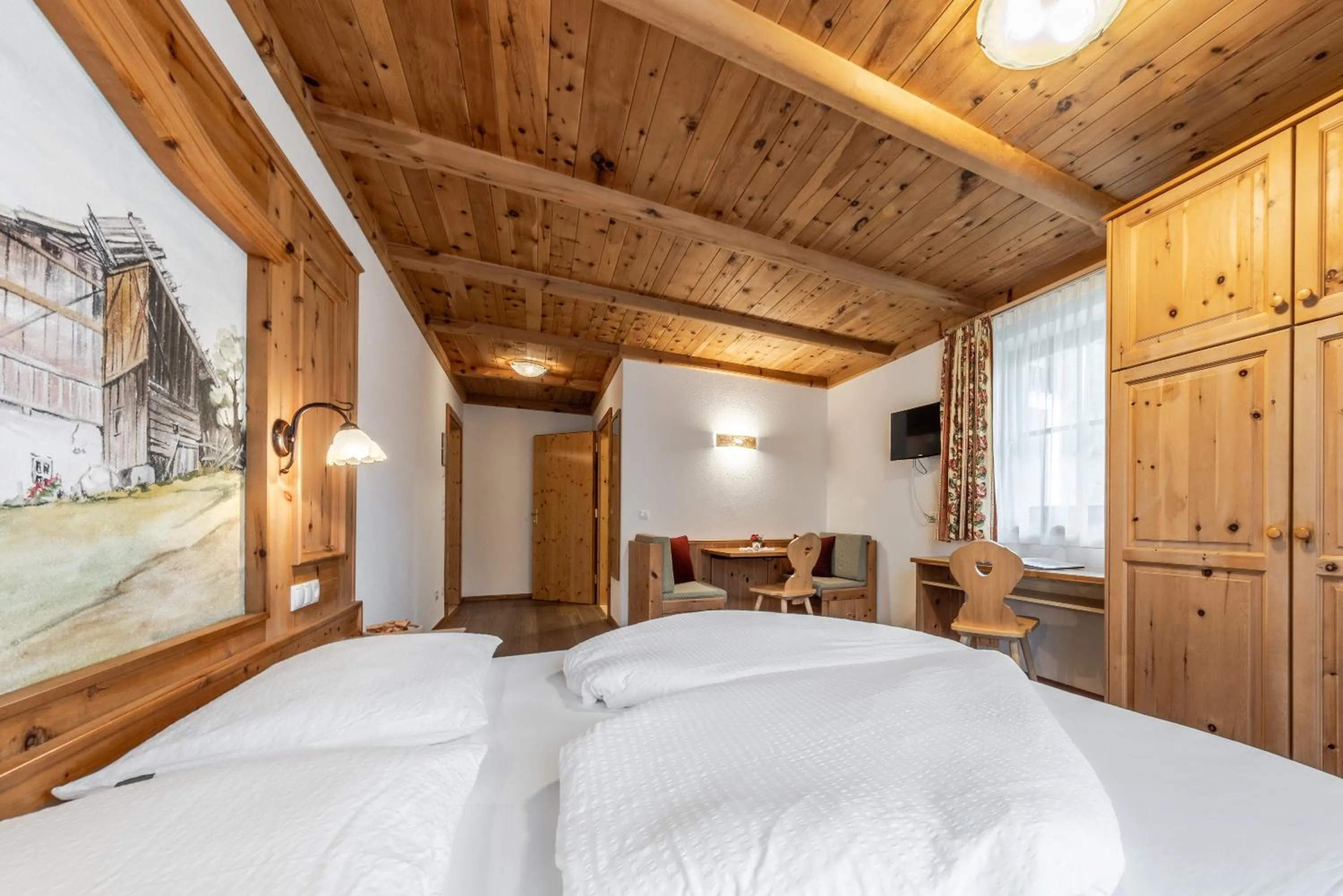 Bedroom, Bed in Hotel Pension Odles