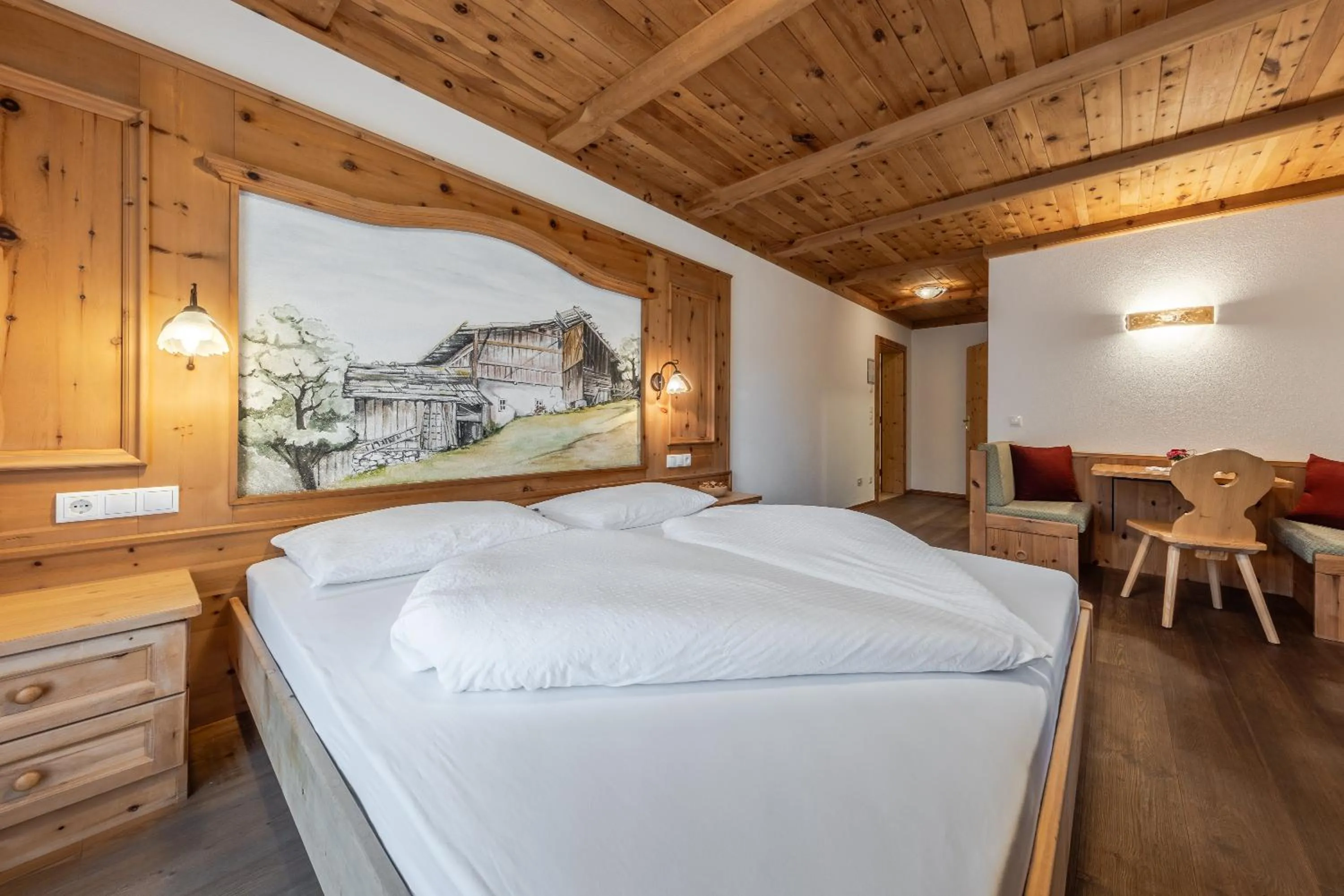 Bedroom, Bed in Hotel Pension Odles