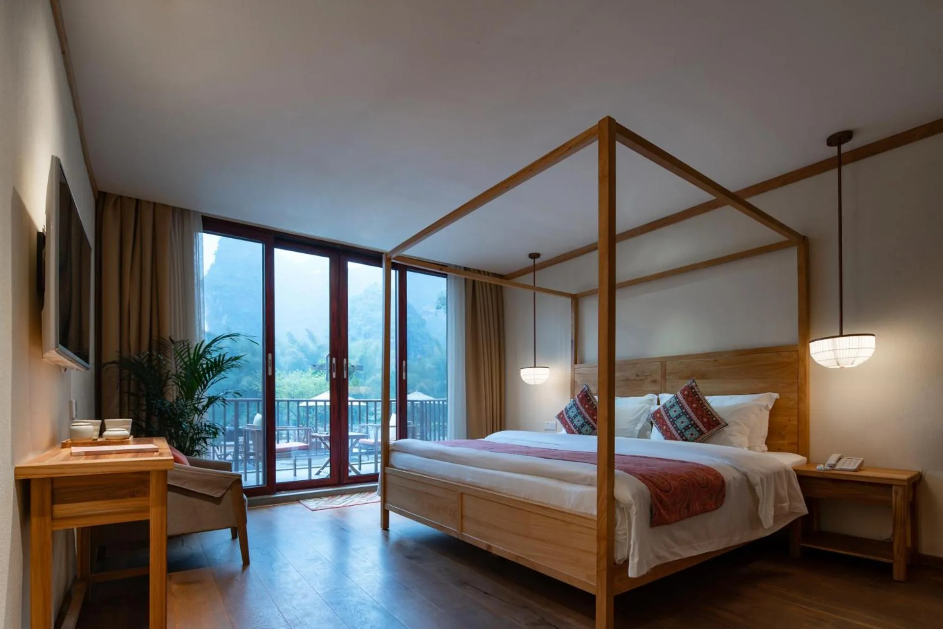 Photo of the whole room, Bed in The Apsara Lodge