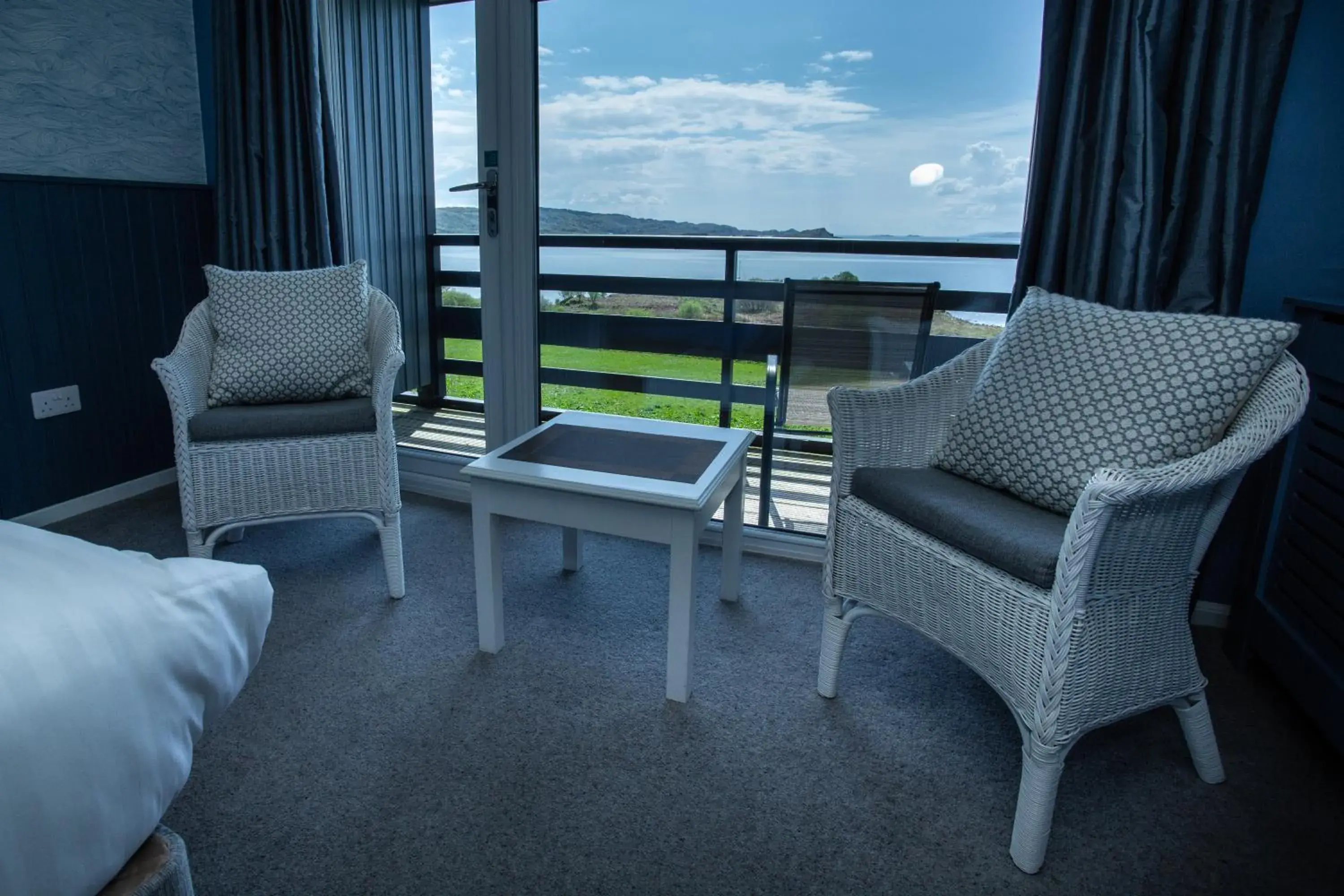 Balcony/Terrace, Bed in Loch Melfort Hotel Balcony/Terrace, Bed in Loch Melfort Hotel