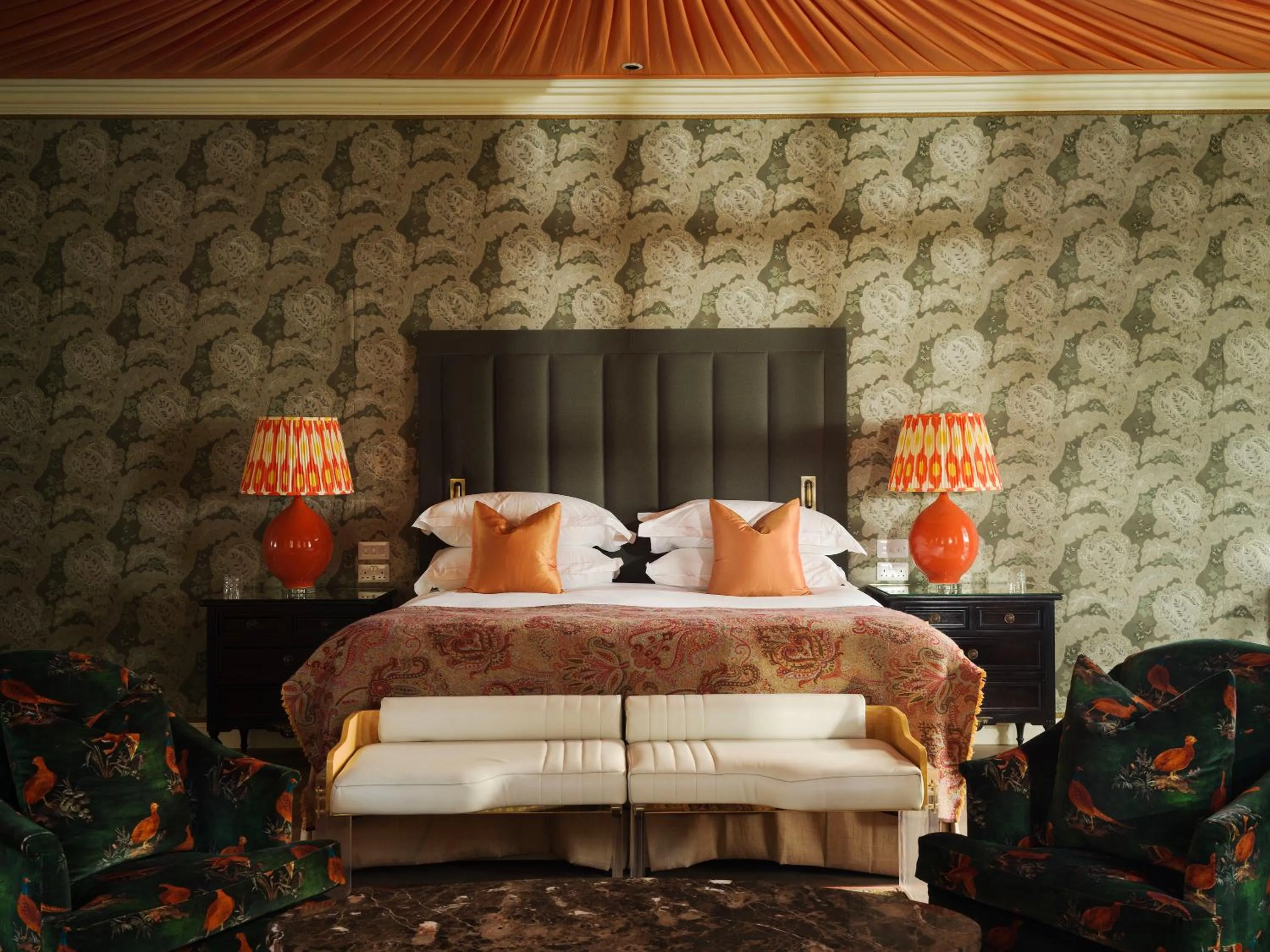 Bedroom, Bed in Bishopstrow Hotel and Spa - Small Luxury Hotels of the World