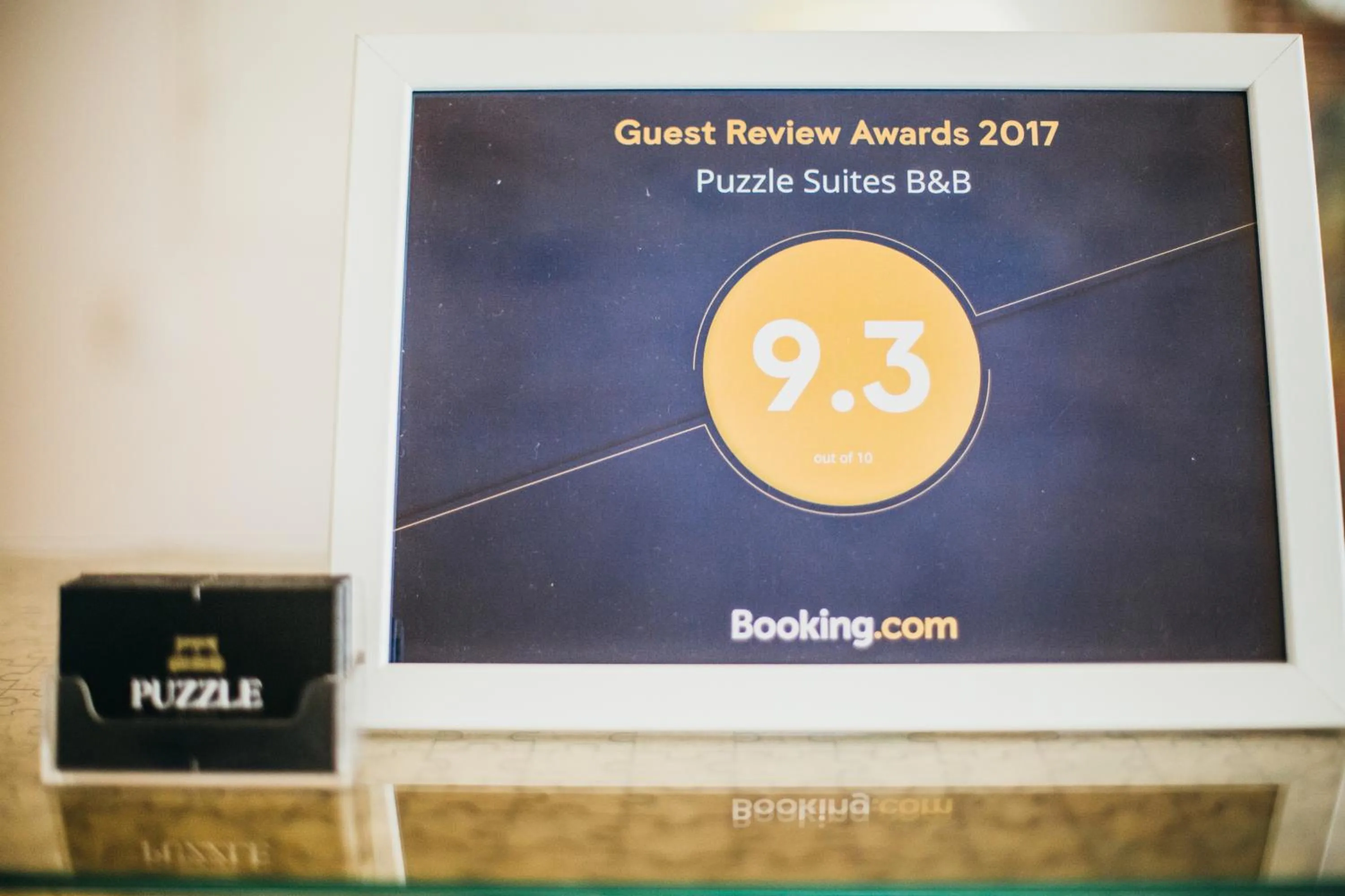 Certificate/Award in Puzzle Suites B&B