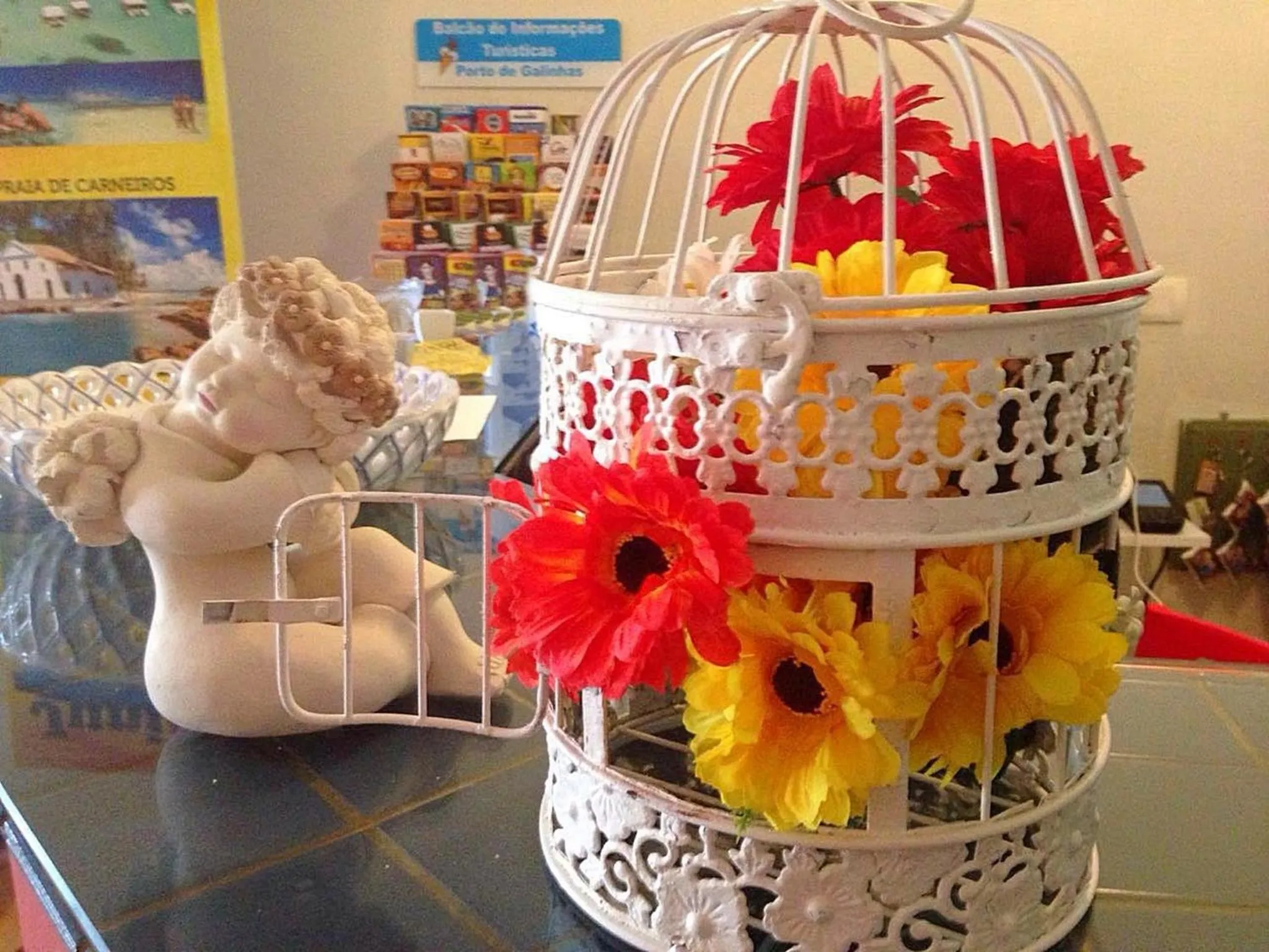 Lobby or reception in Pousada das Bromélias