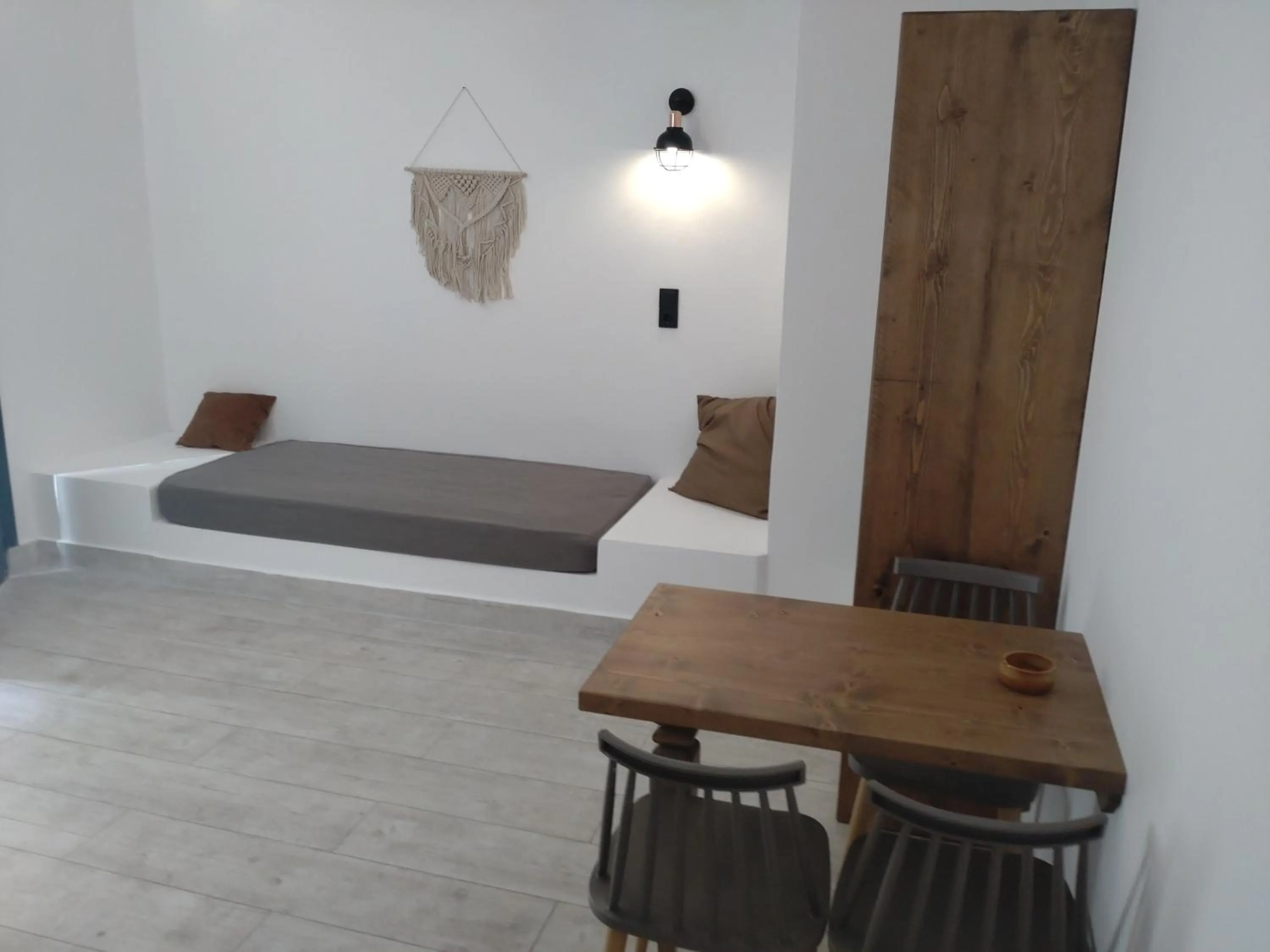 Bed in Kyra Panagia Hotel