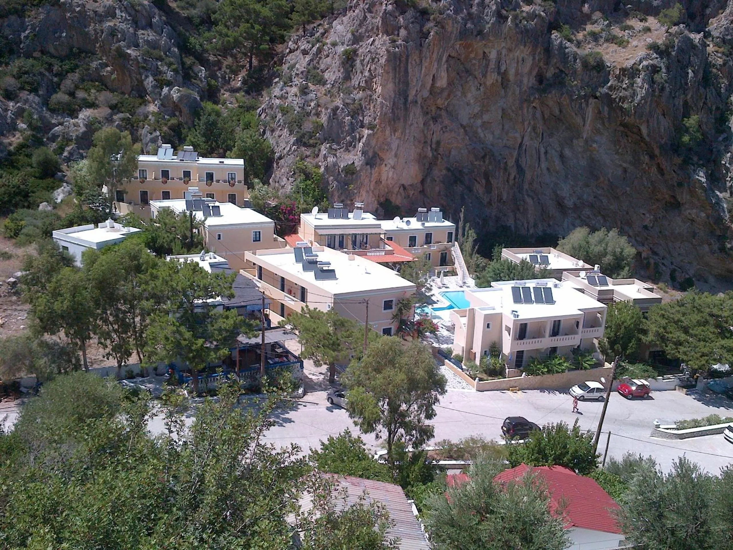 Bird's eye view in Kyra Panagia Hotel