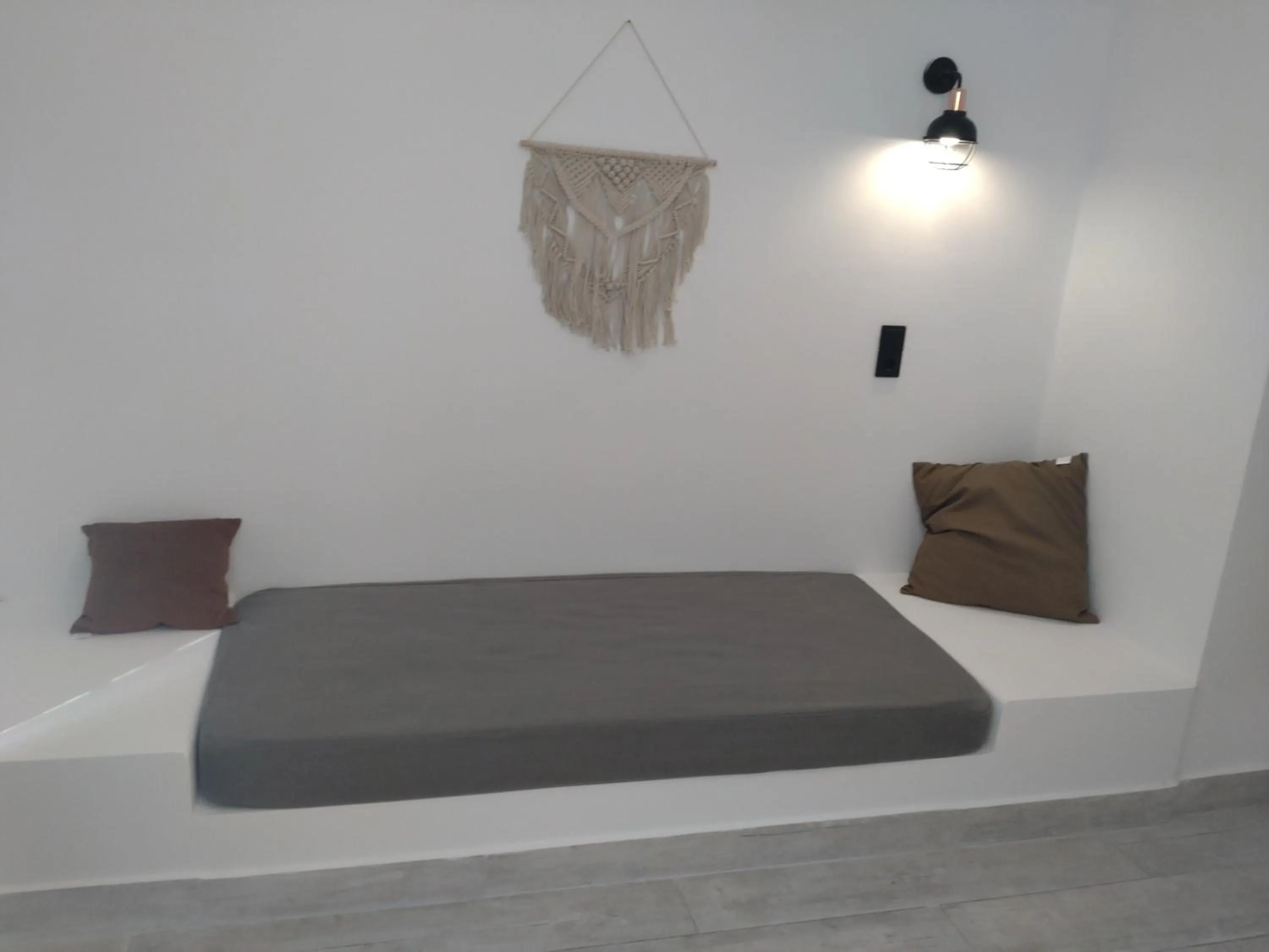 Bed in Kyra Panagia Hotel