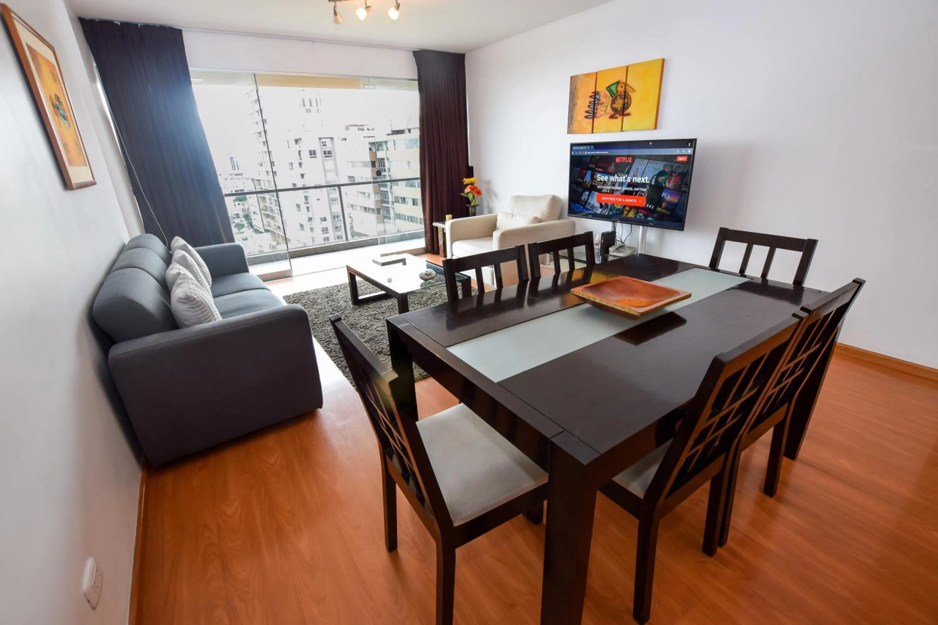 Seating area in Miraflores Apartments 109 Tejada Ave by Private Host