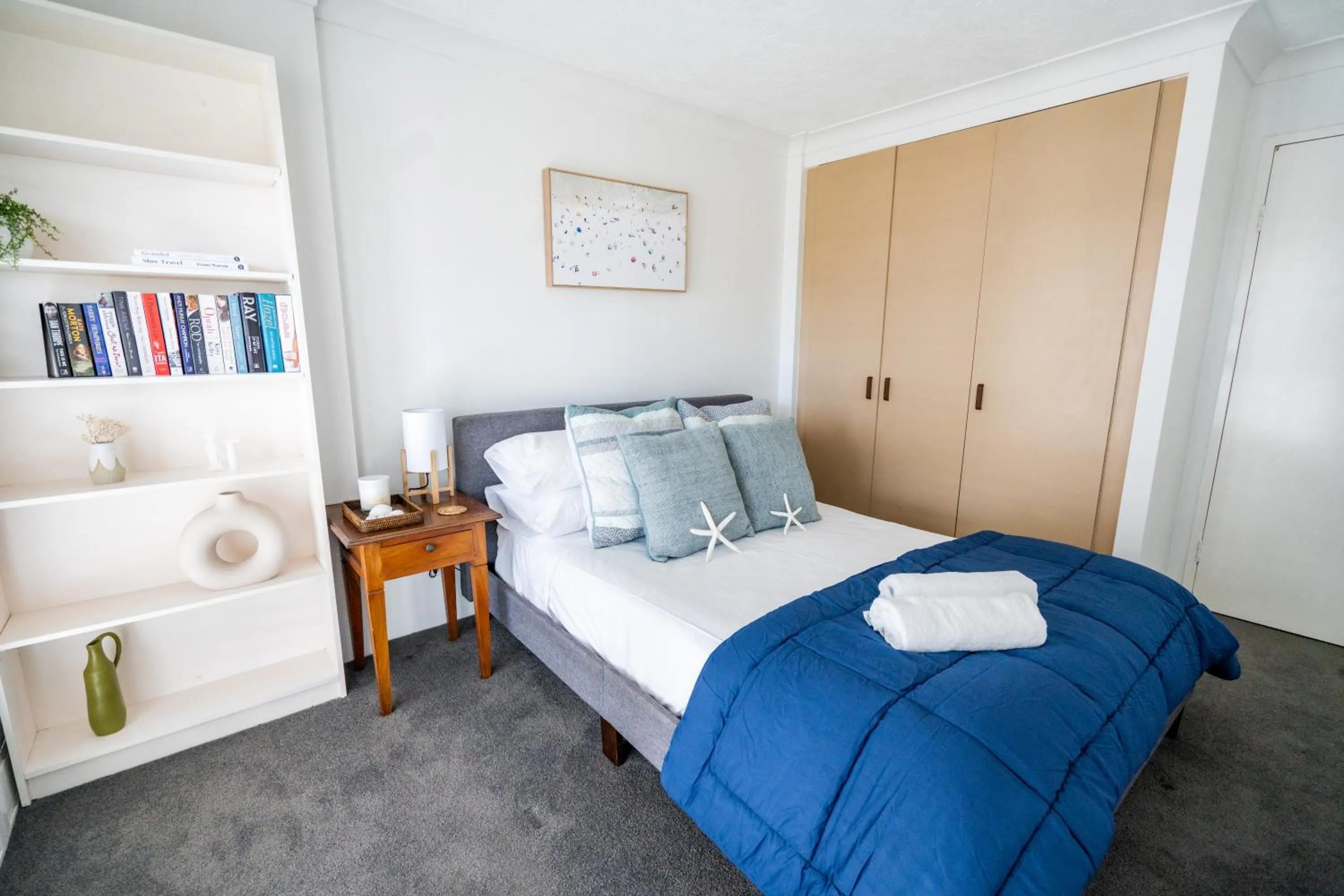 Bed in Cashelmara Beachfront Apartments
