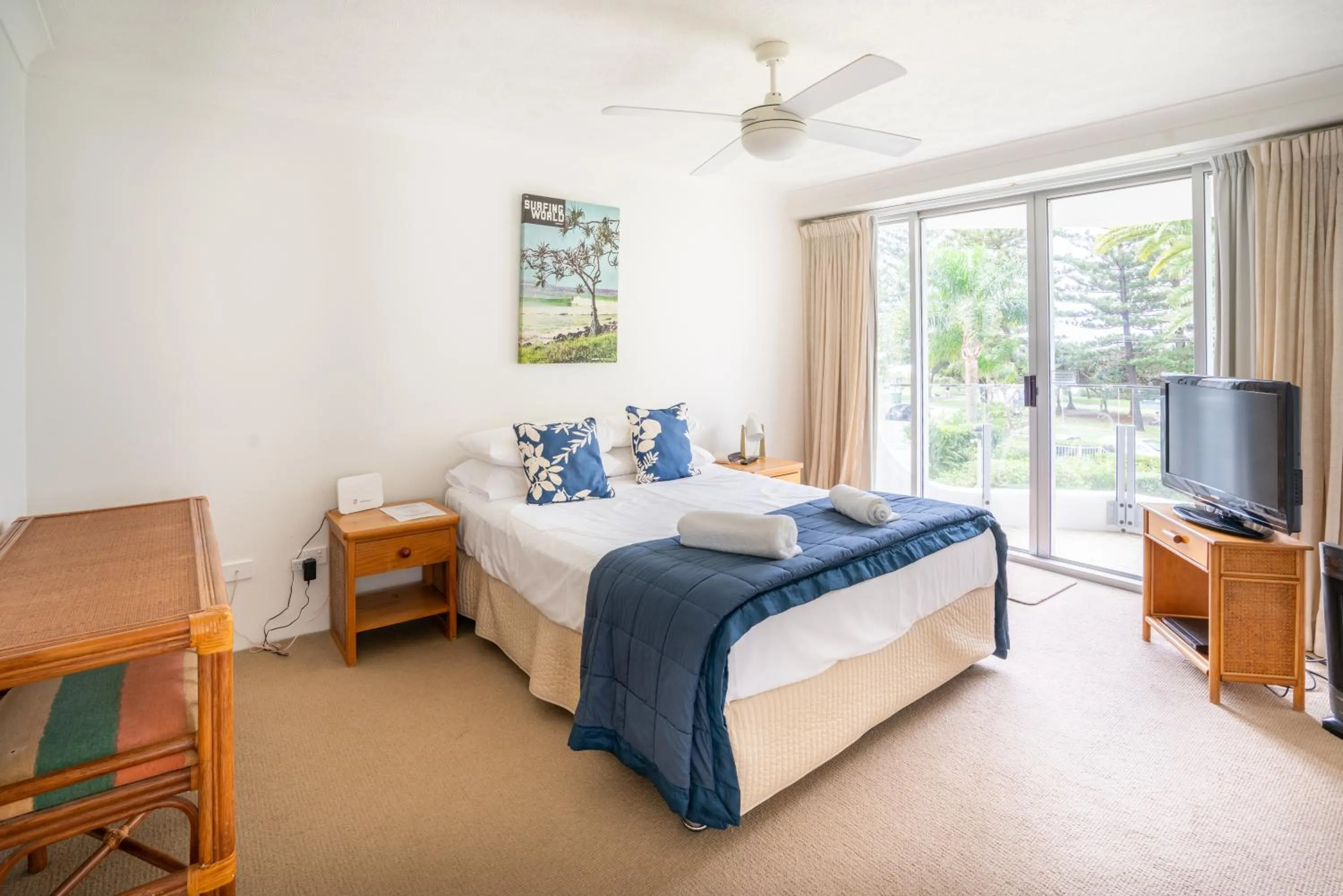 Bed in Cashelmara Beachfront Apartments