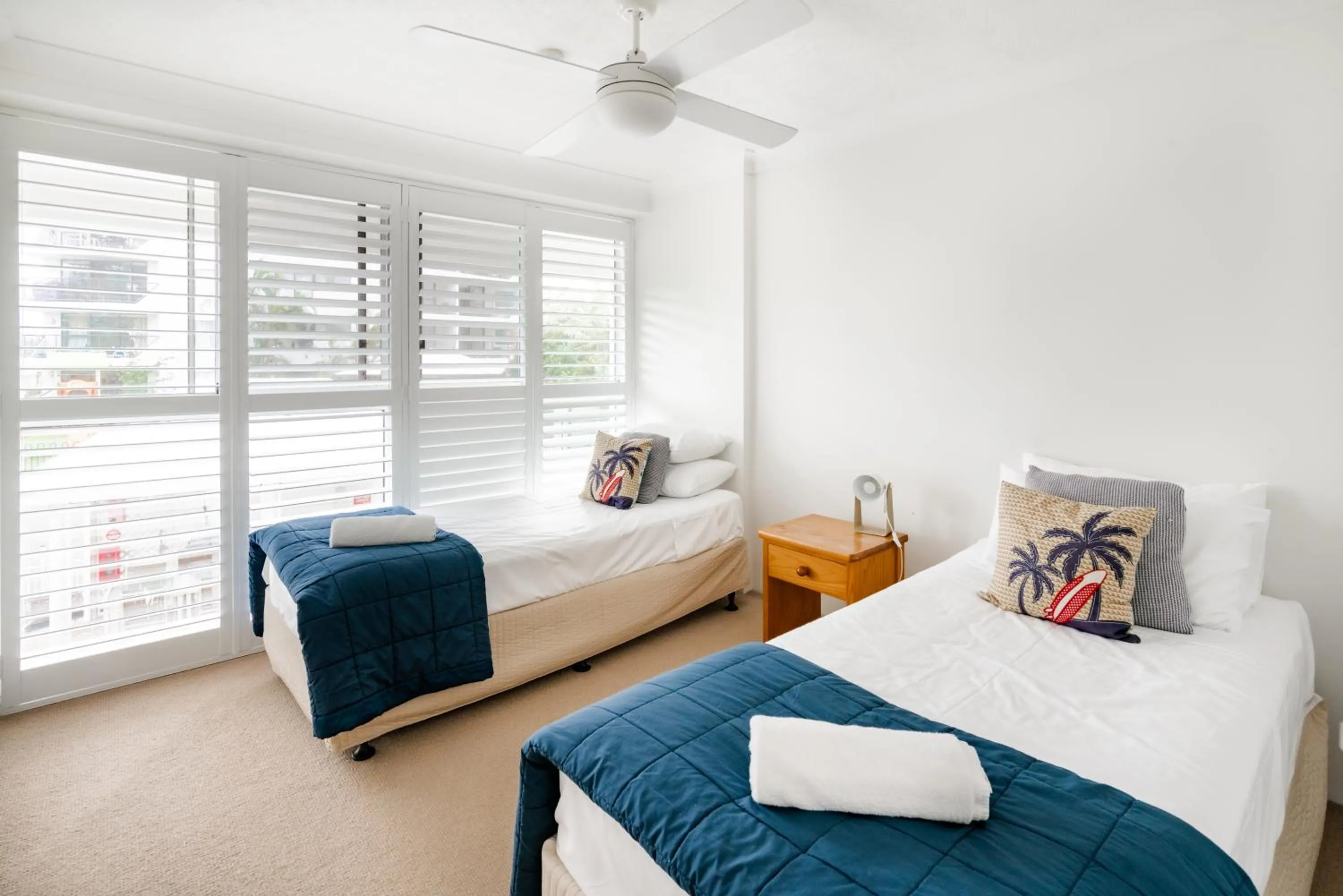 Bed in Cashelmara Beachfront Apartments