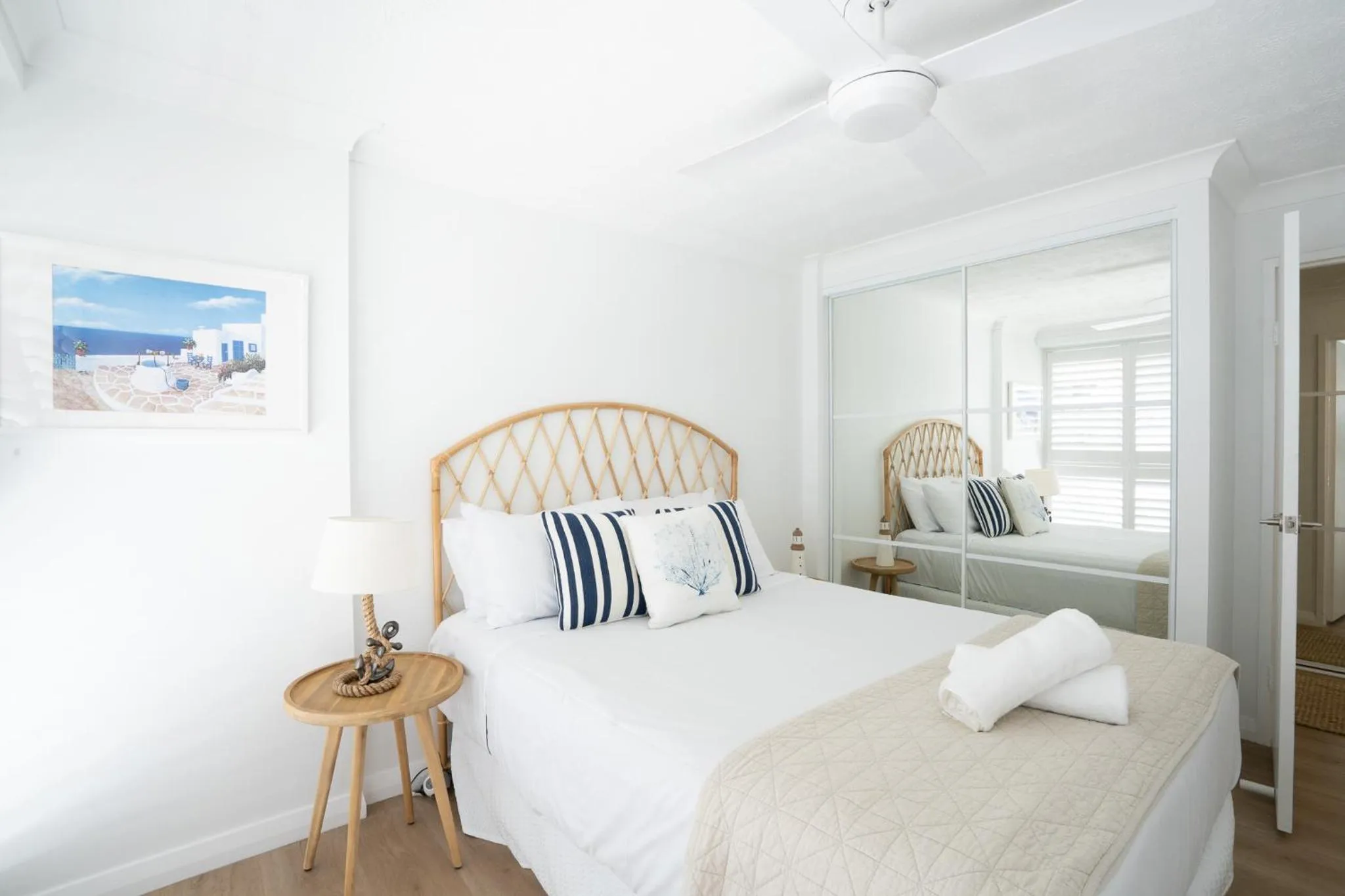 Bed in Cashelmara Beachfront Apartments