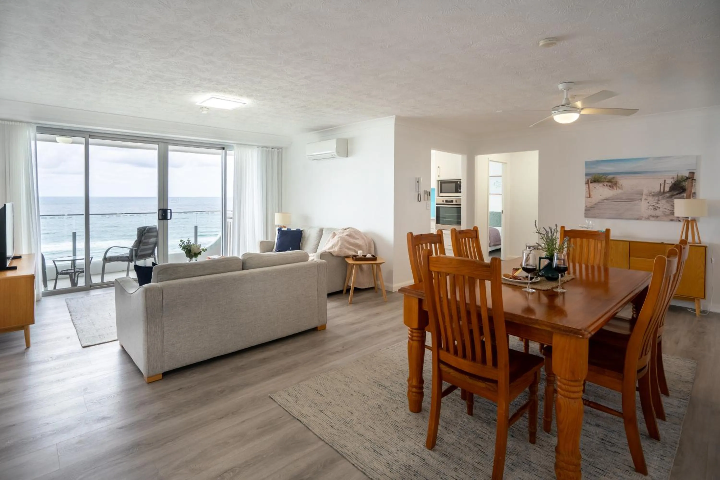 Living room in Cashelmara Beachfront Apartments