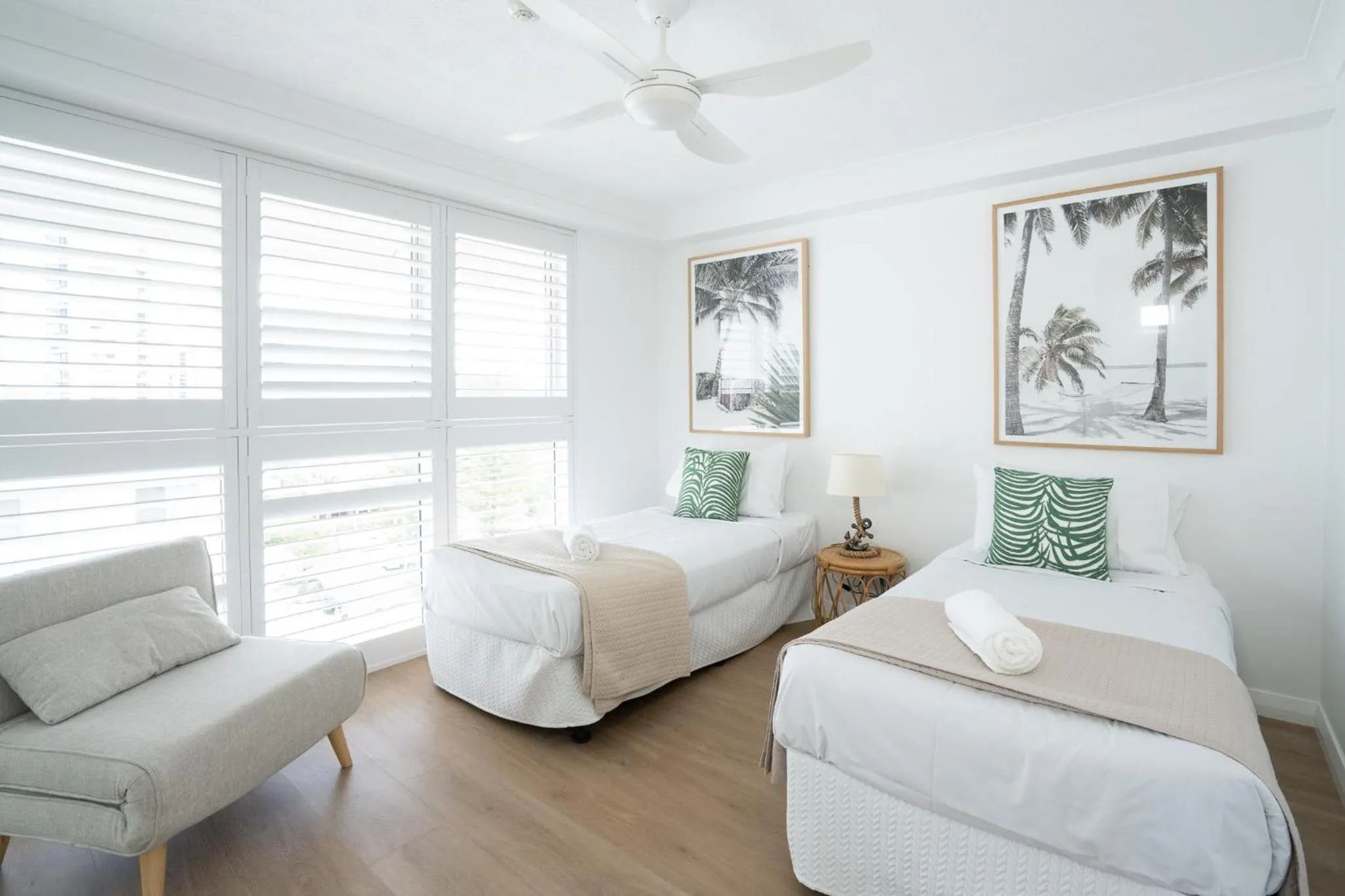 Bed in Cashelmara Beachfront Apartments
