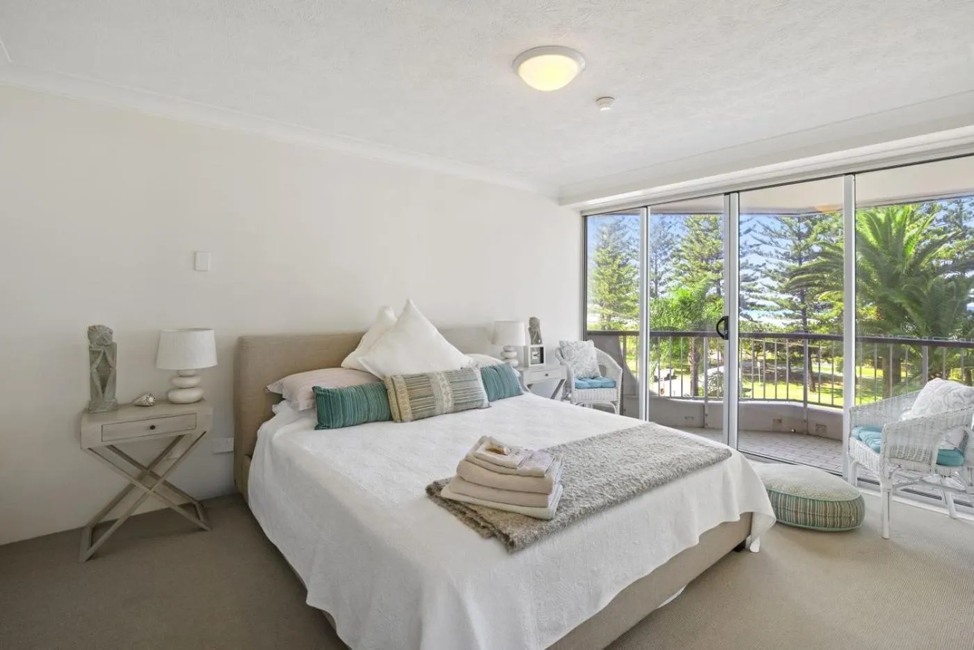Bed in Cashelmara Beachfront Apartments