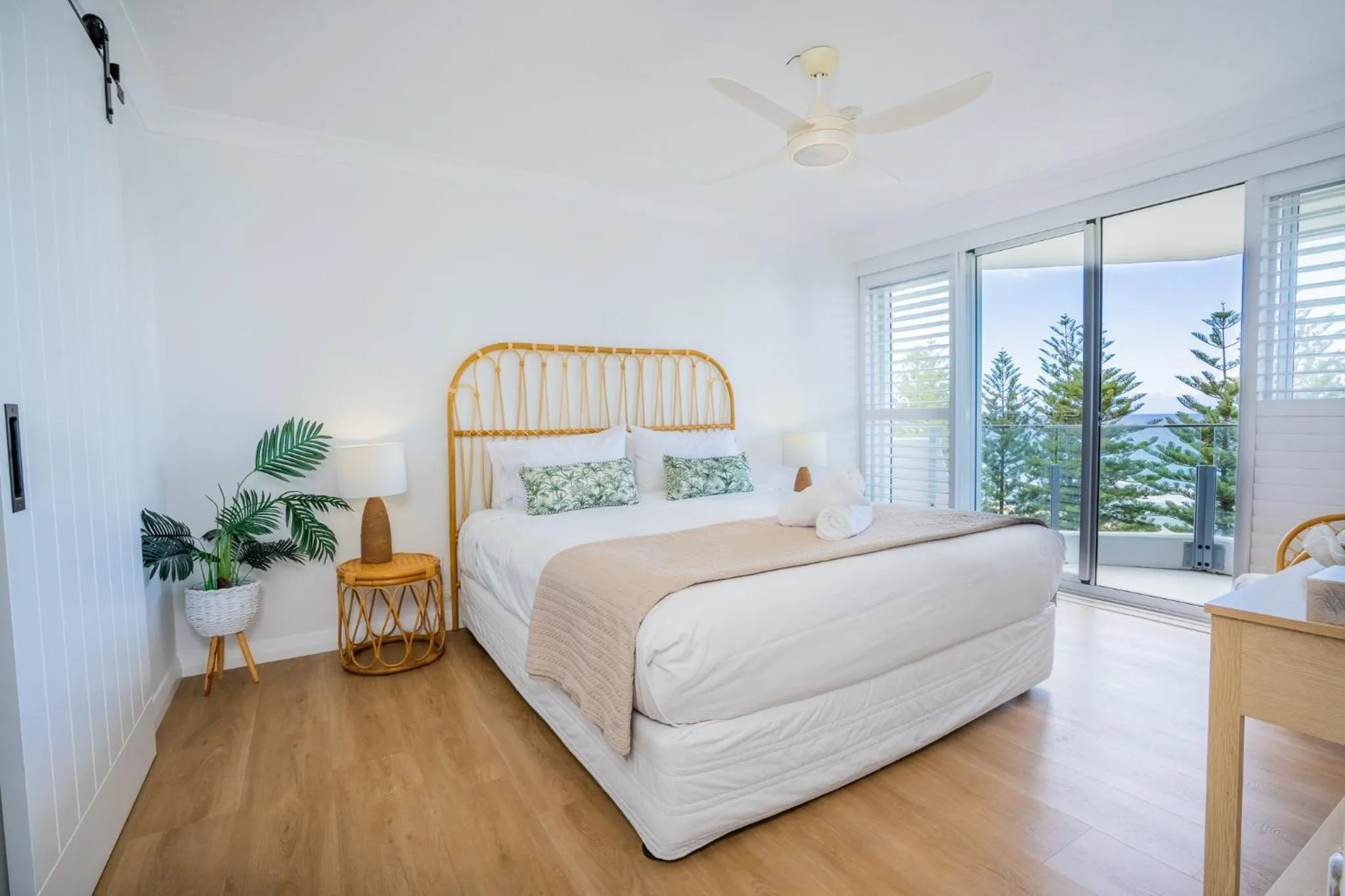 Bed in Cashelmara Beachfront Apartments