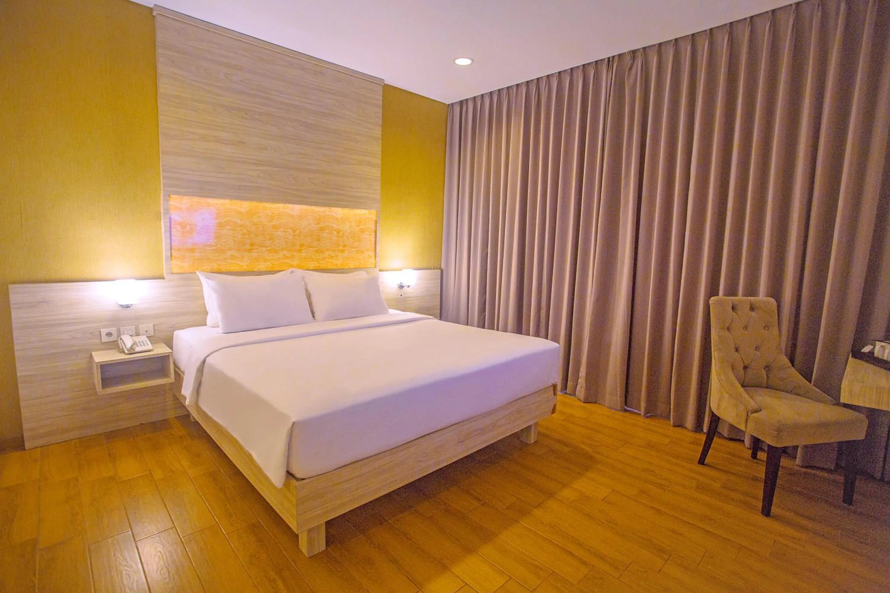 Bedroom, Bed in Front One Akshaya Hotel Karawang