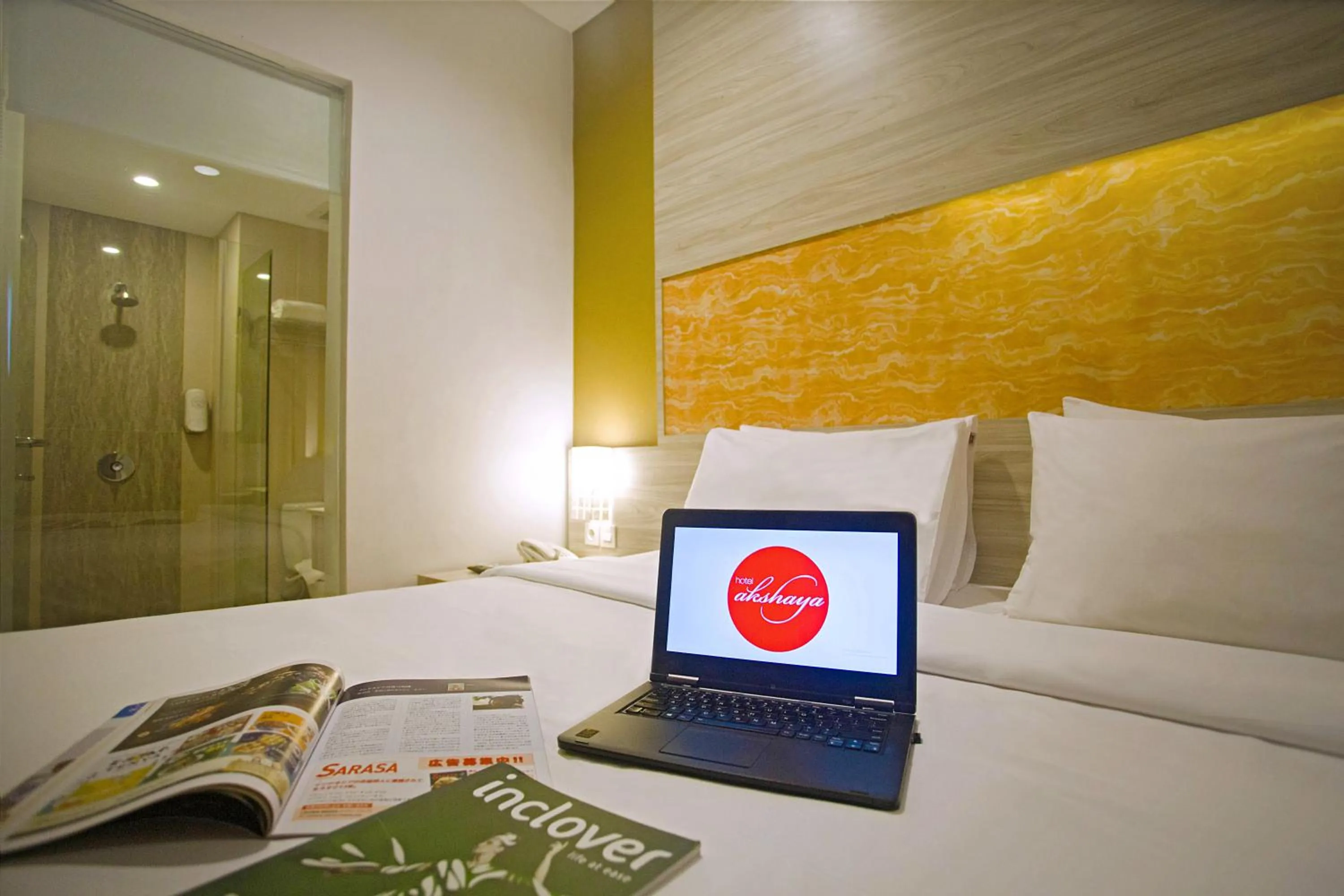 Bed in Front One Akshaya Hotel Karawang