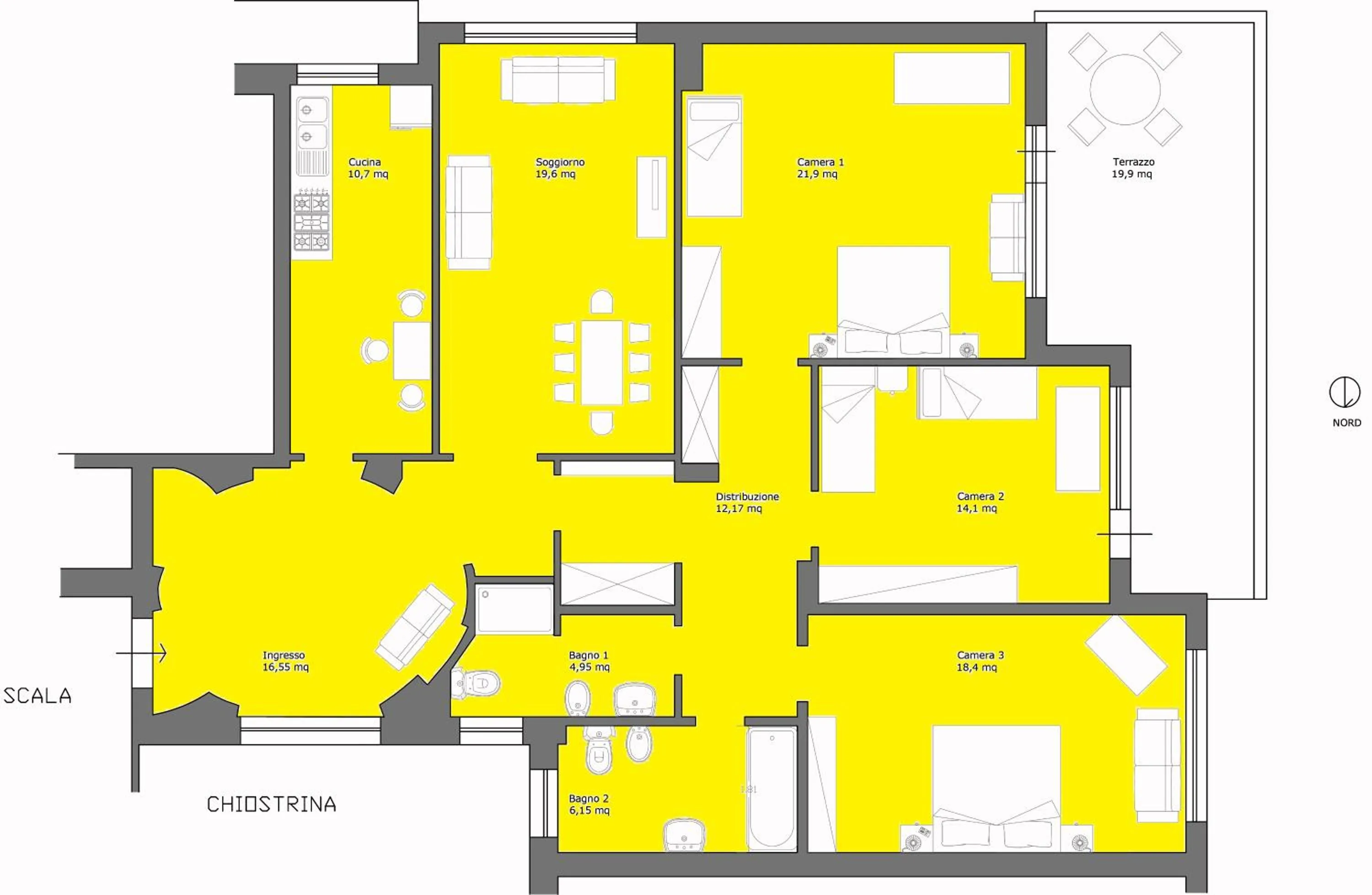 Floor plan in Vatican De Carolis Terrace