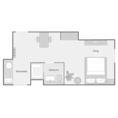 Photo of the whole room in smartments München Parkstadt Schwabing