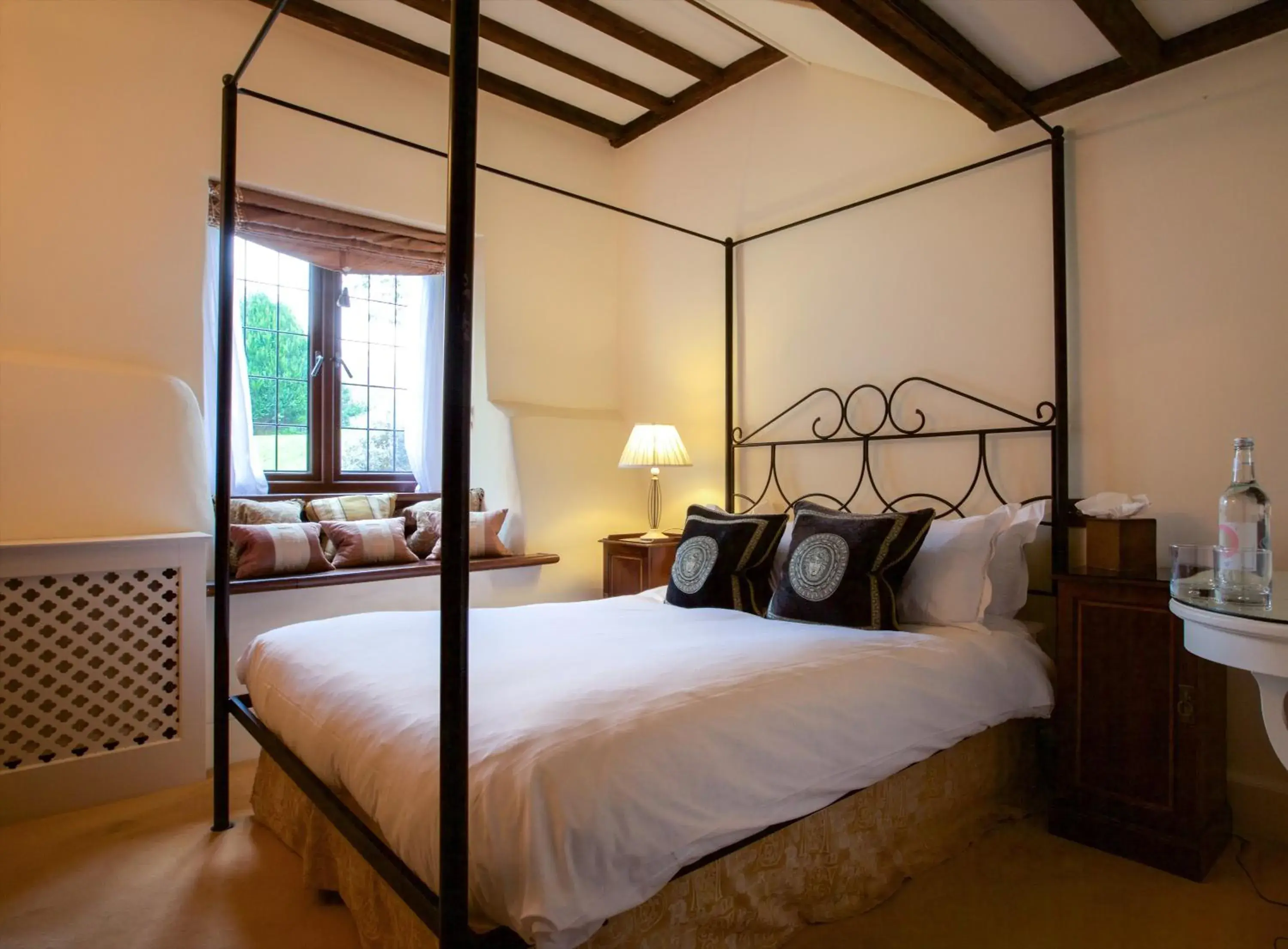 Bedroom, Bed in Amberley Castle- A Relais & Chateaux Hotel Bedroom, Bed in Amberley Castle- A Relais & Chateaux Hotel