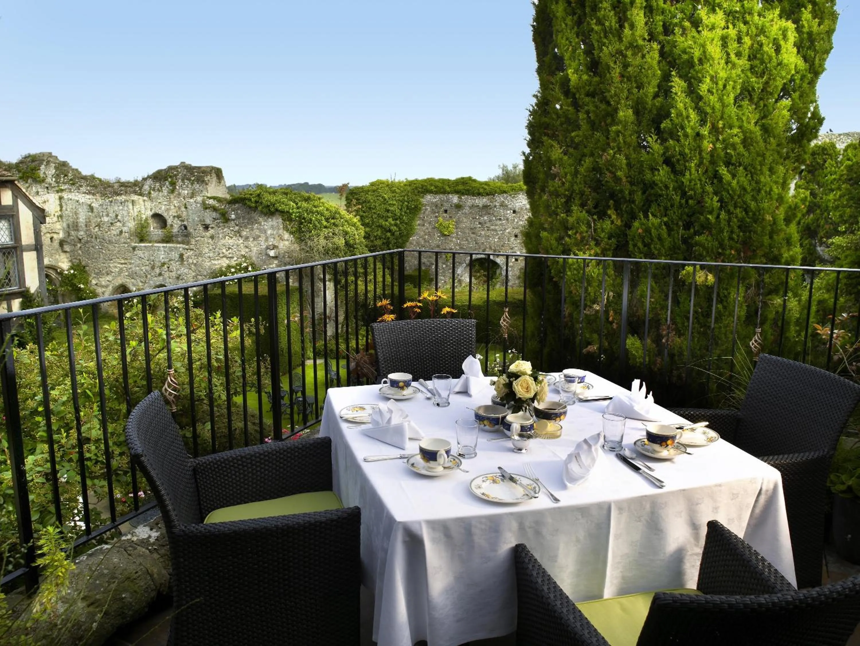 Patio in Amberley Castle- A Relais & Chateaux Hotel